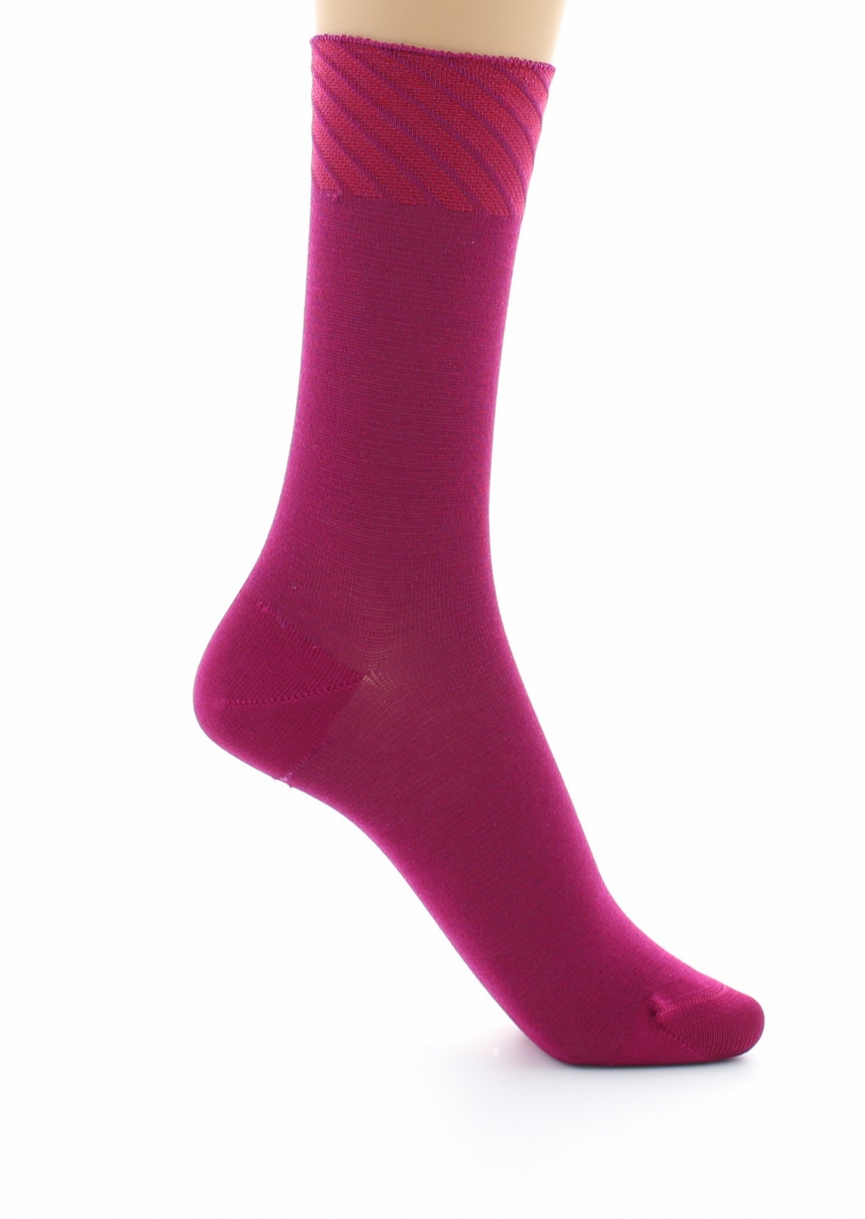 Chaussettes sans couture - Soie naturelle FUSHIA