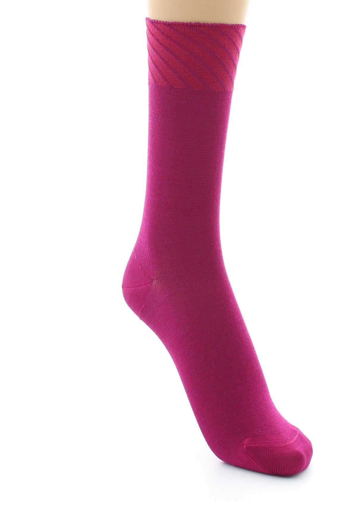 Chaussettes sans couture - Soie naturelle FUSHIA