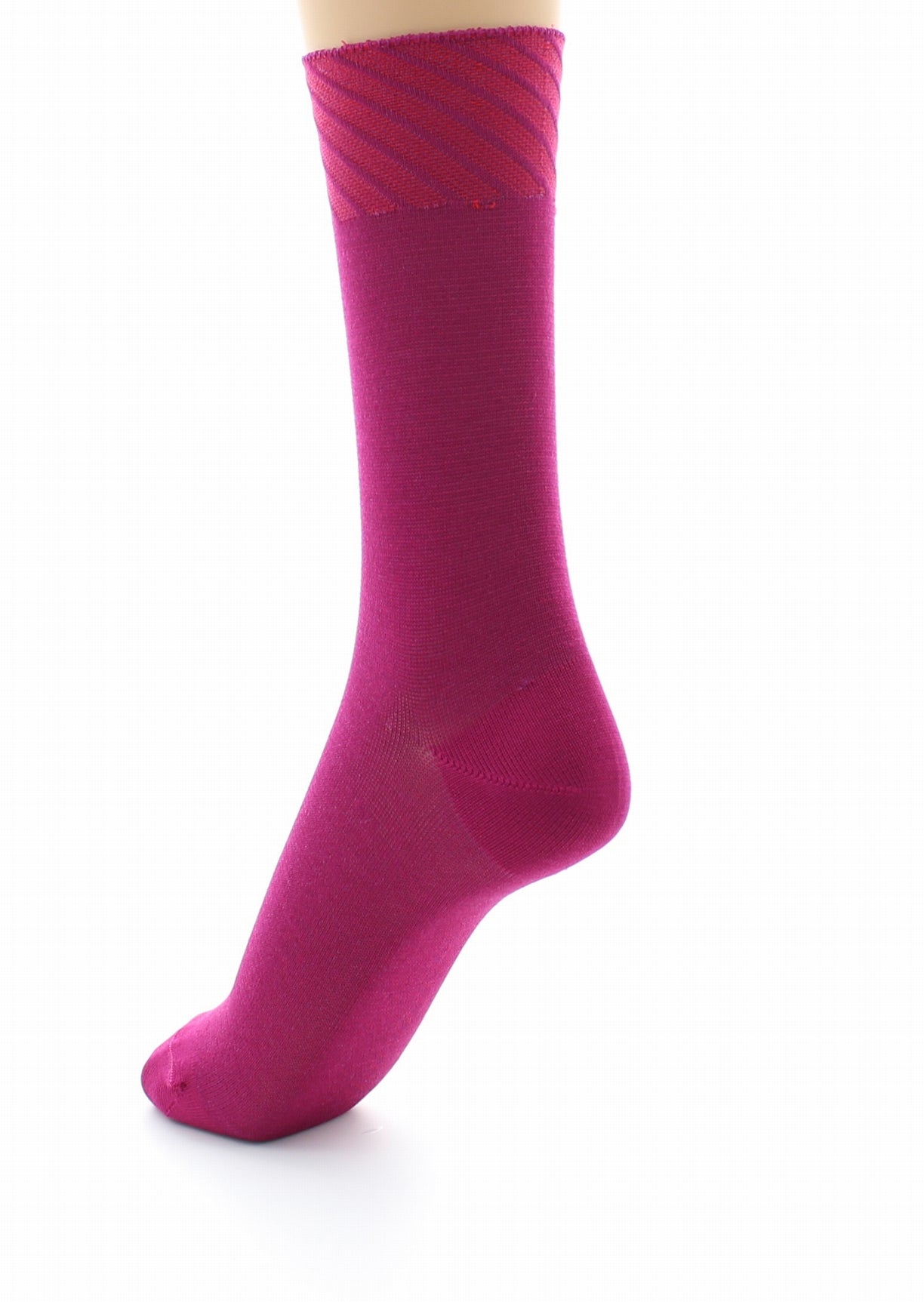 Chaussettes sans couture - Soie naturelle FUSHIA