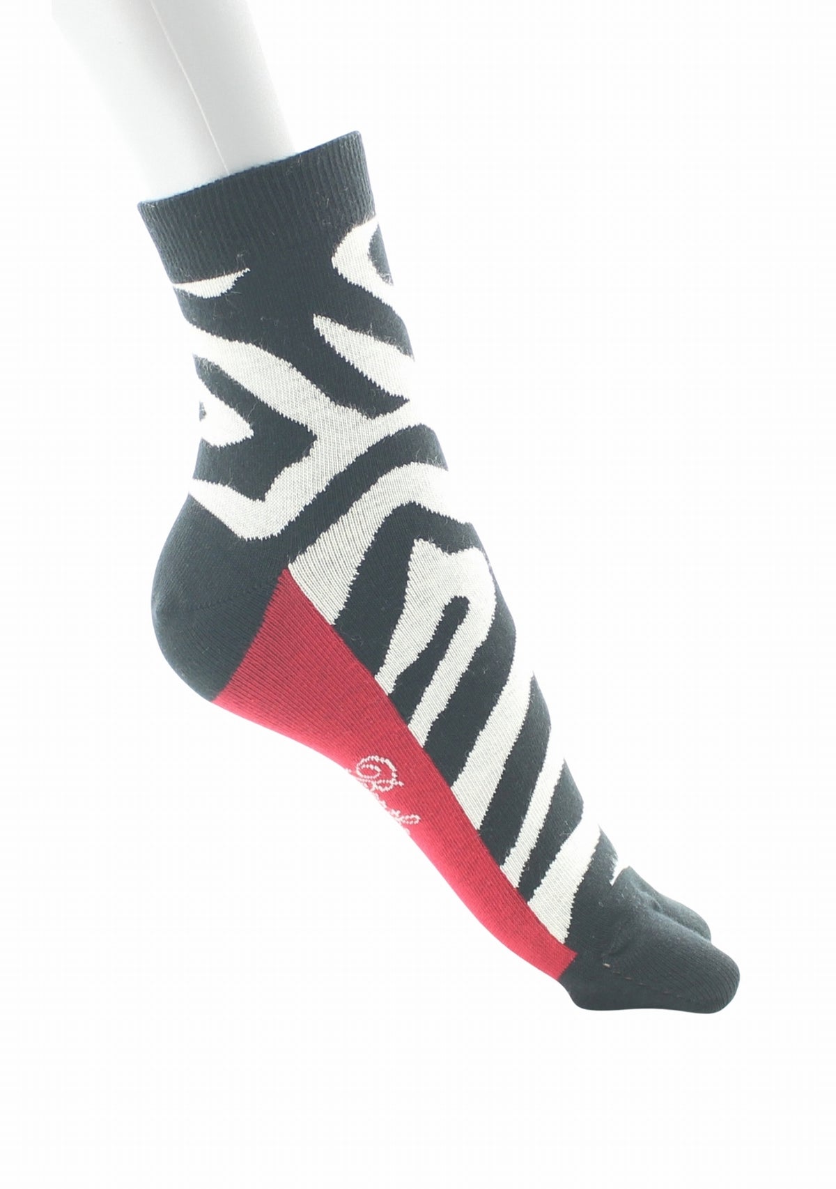 Chaussettes Tabi mixtes Zèbre - Berthe Aux Grands Pieds NOIR/BLANC