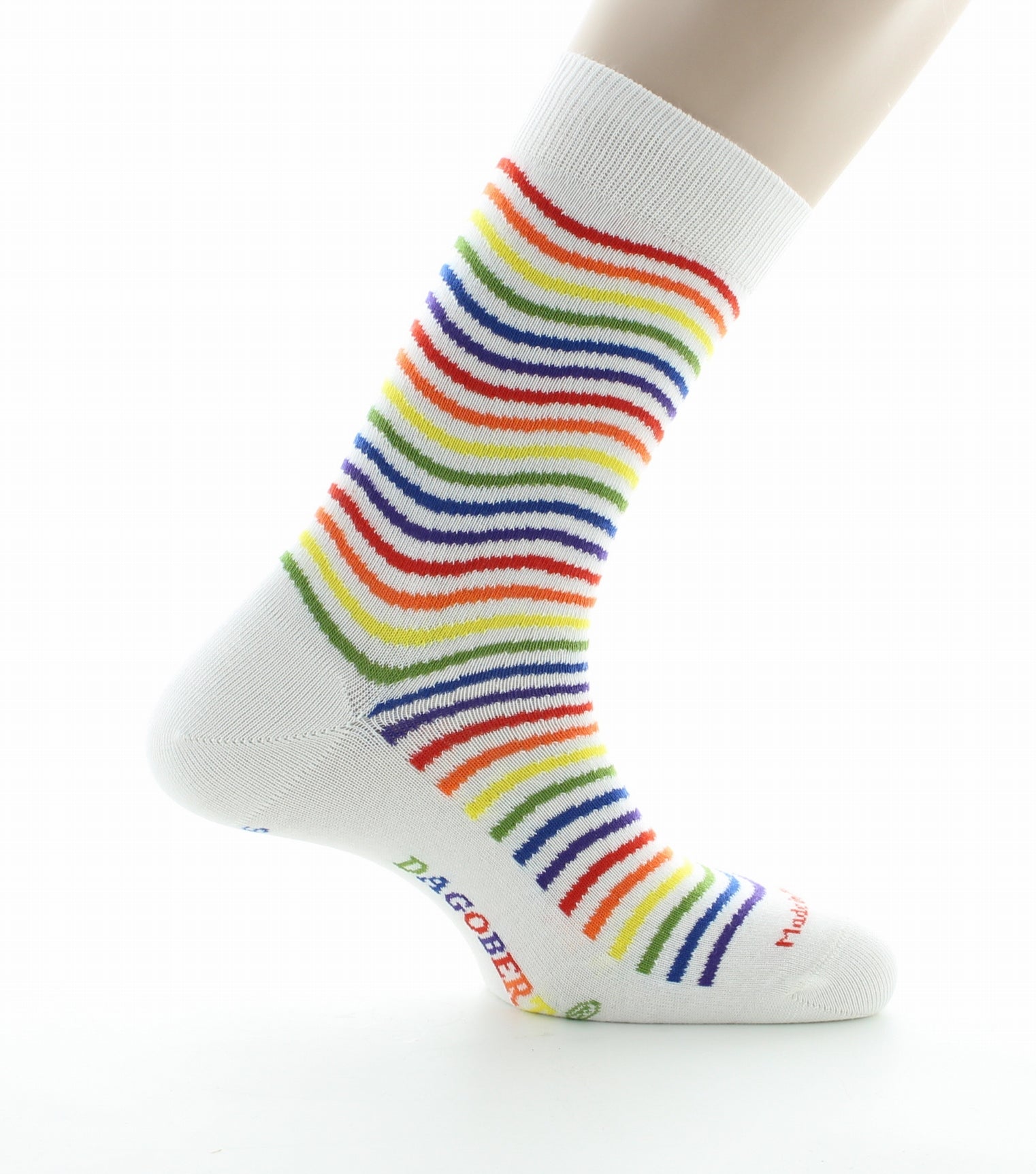 Chaussettes vagues multicolores BLANC