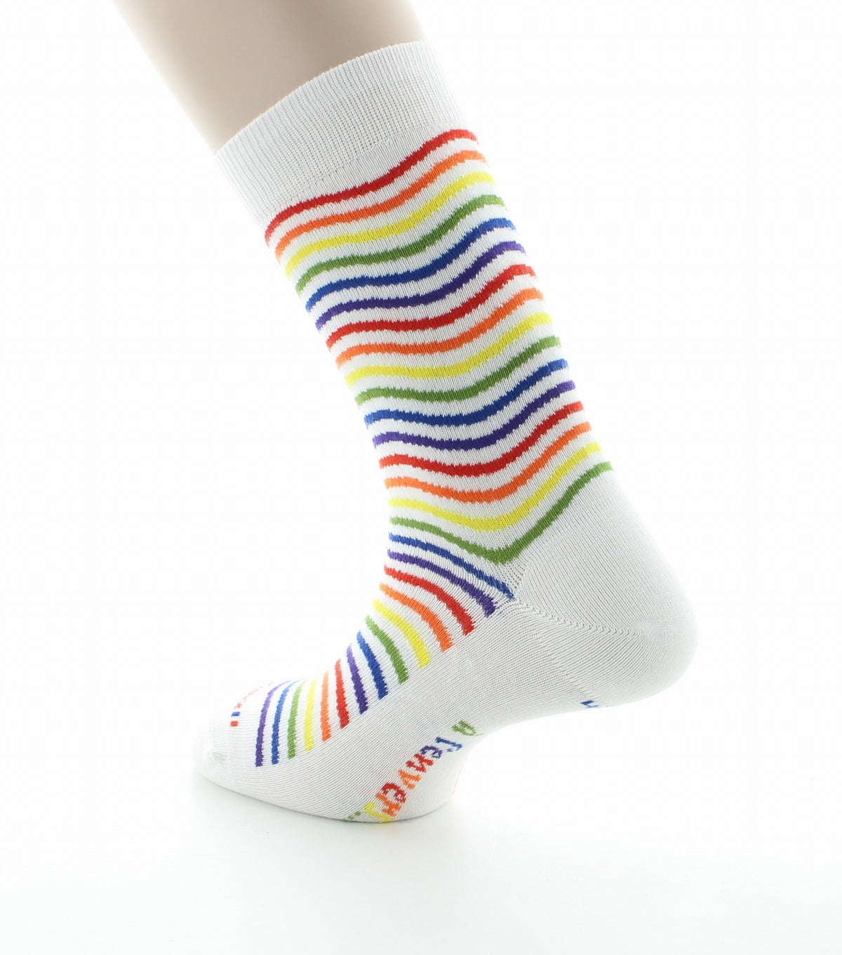 Chaussettes vagues multicolores BLANC