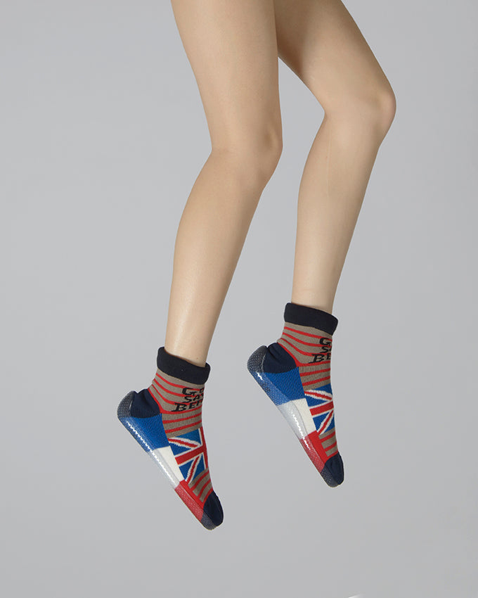 Chausson chaussette mixte God Save Berthe MARINE-ROUGE-BLR
