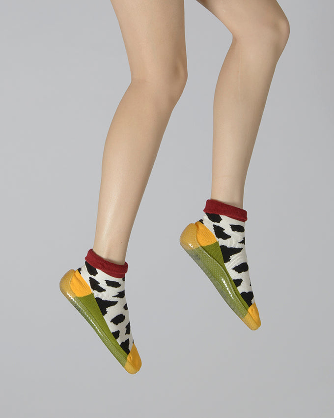 Chausson chaussette mixte La Vache NOIR-BLANC