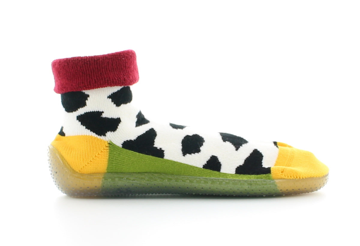 Chausson chaussette mixte La Vache NOIR-BLANC