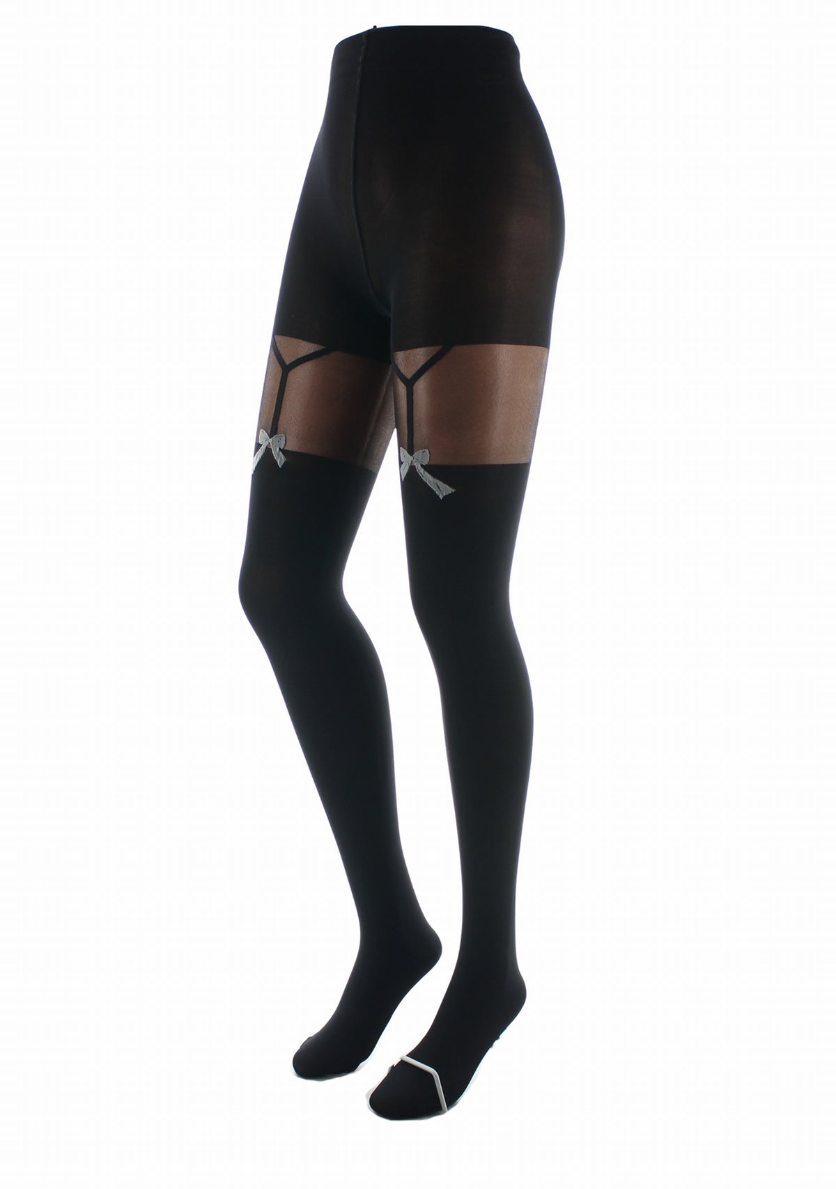 Collants 40D Berthe Nœud noir/argent NOIR/ARGENT