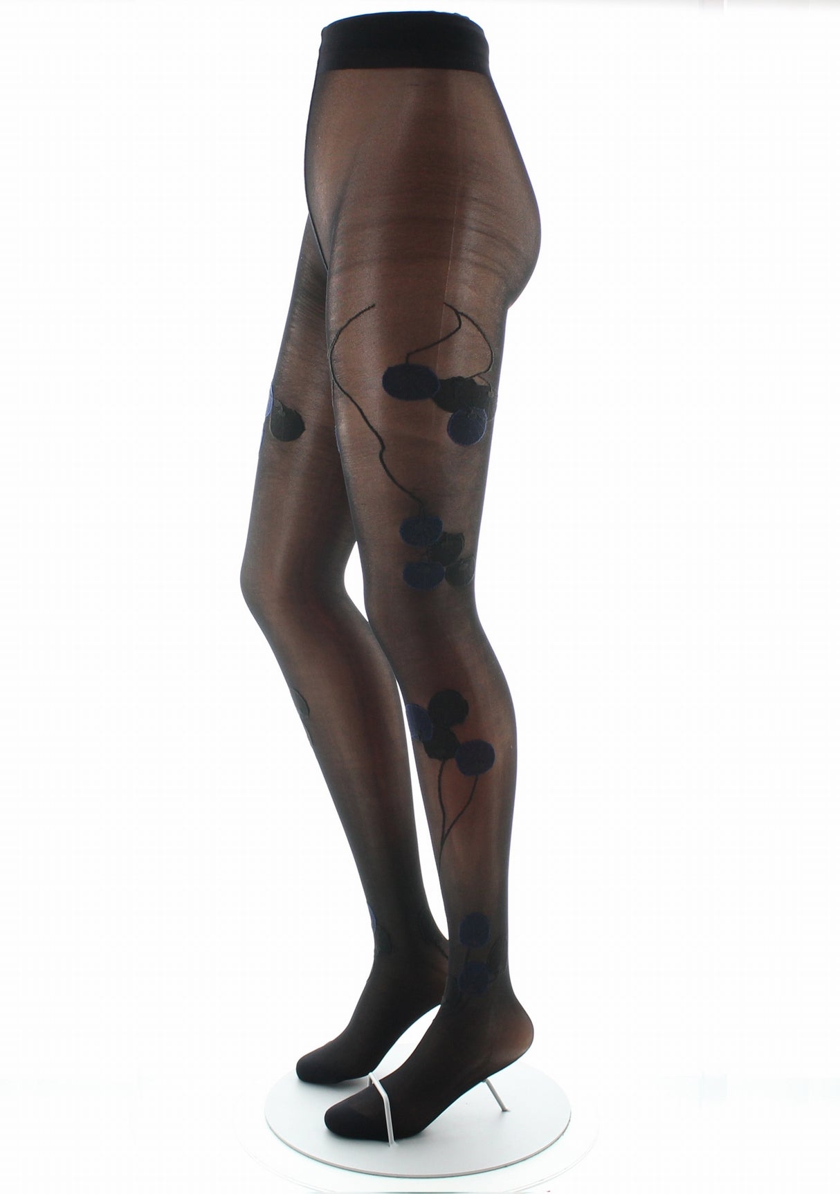Collants femme 30D noir monnaie du pape marine NOIR/MARINE