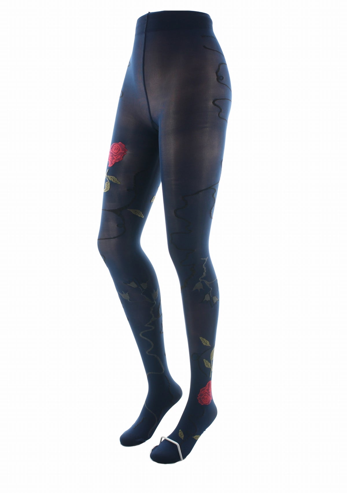 Collants femme 40 deniers Berthe - Rose fond marine irisé MARINE