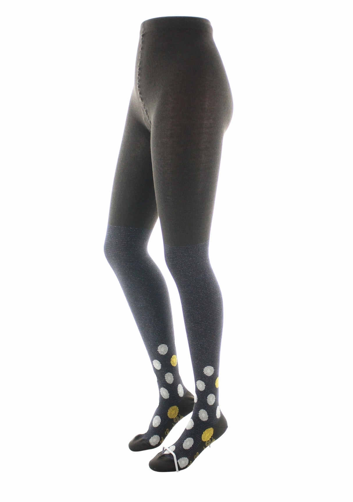 Collants femme coton Berthe Fleurs Graphiques MOKA