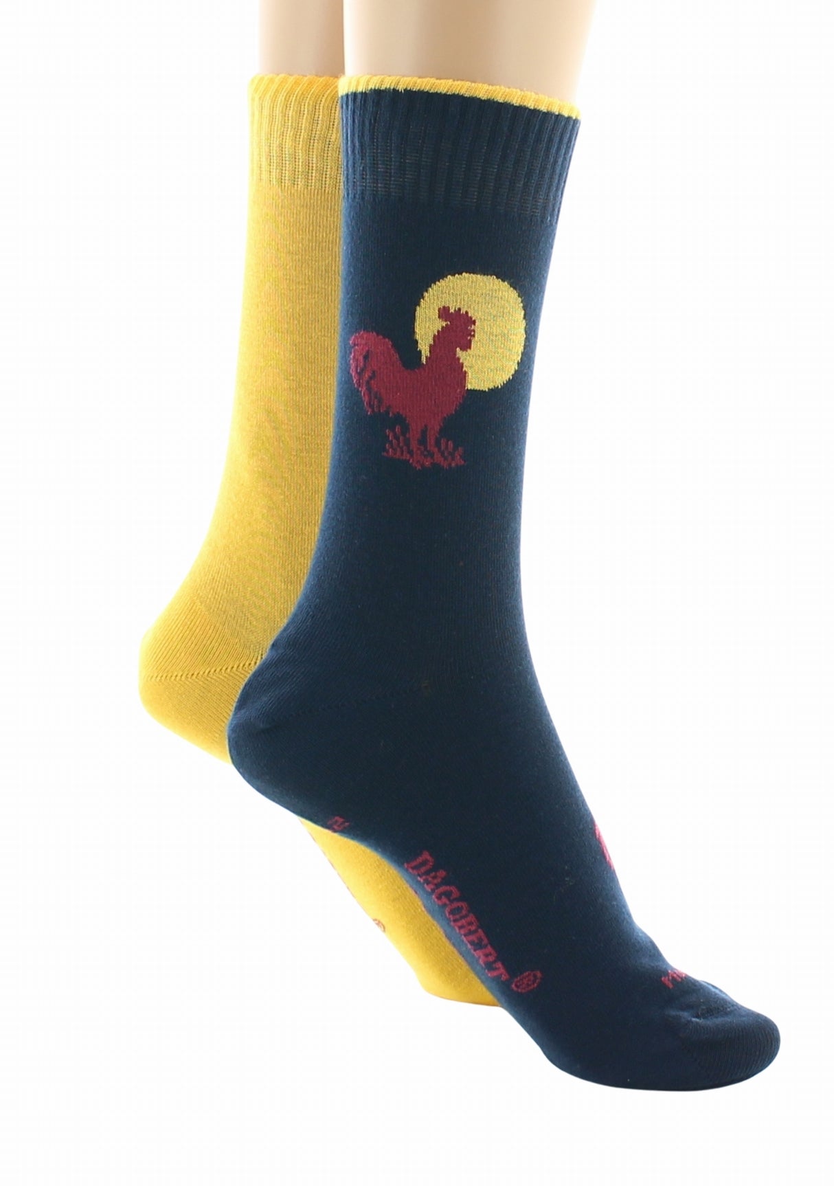Doubles chaussettes réversibles Coq Marine Intérieur Jaune MARINE-JAUNE