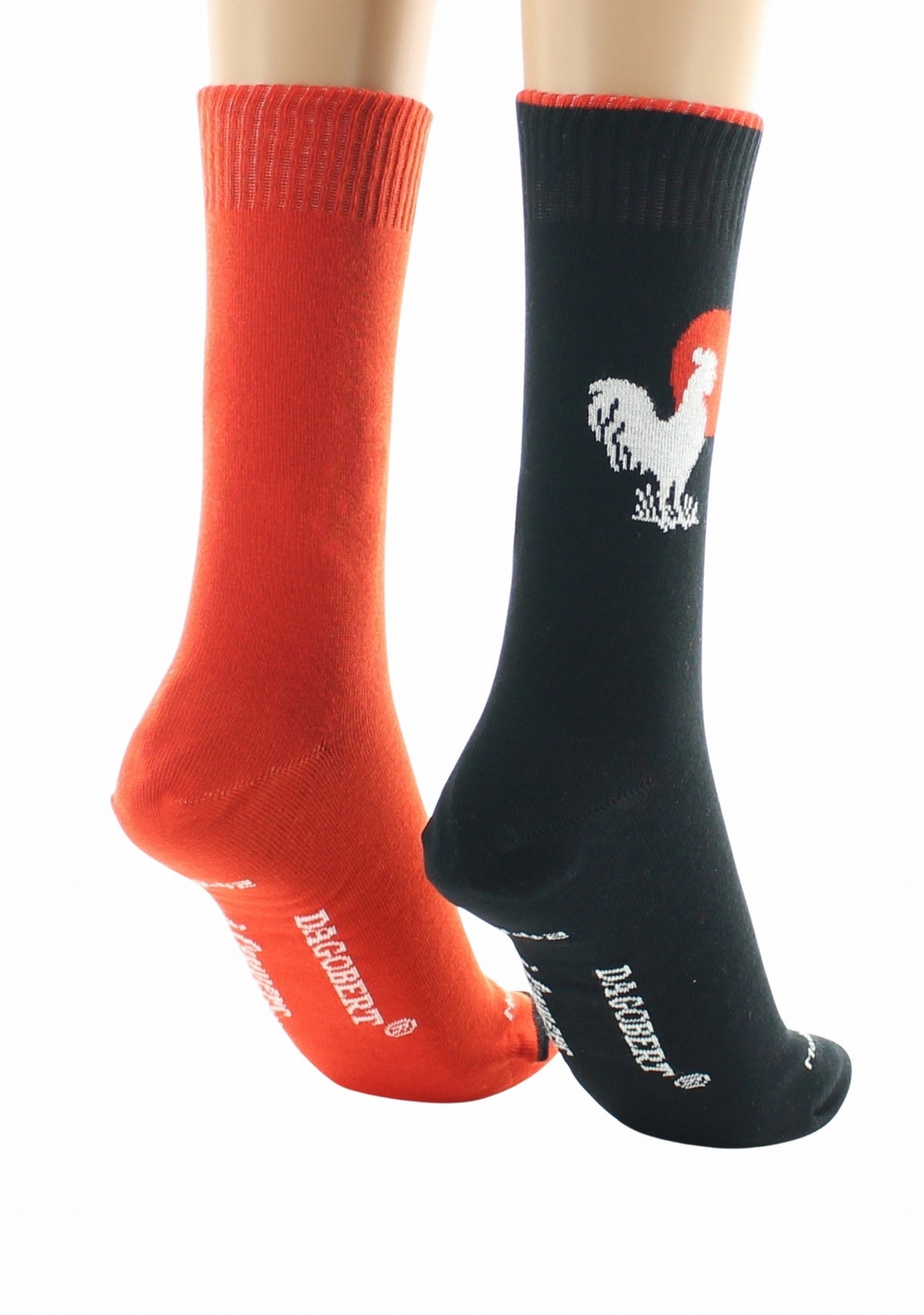 Doubles chaussettes réversibles Coq Noir Intérieur Orange NOIR-ORANGE