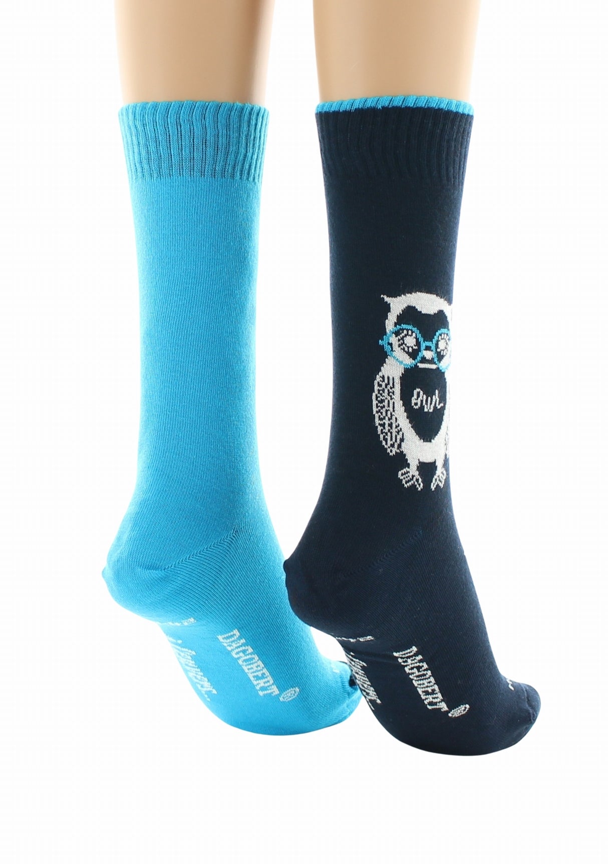 Doubles chaussettes réversibles Hibou Marine Intérieur Bleu vif MARINE-BLEU VIF