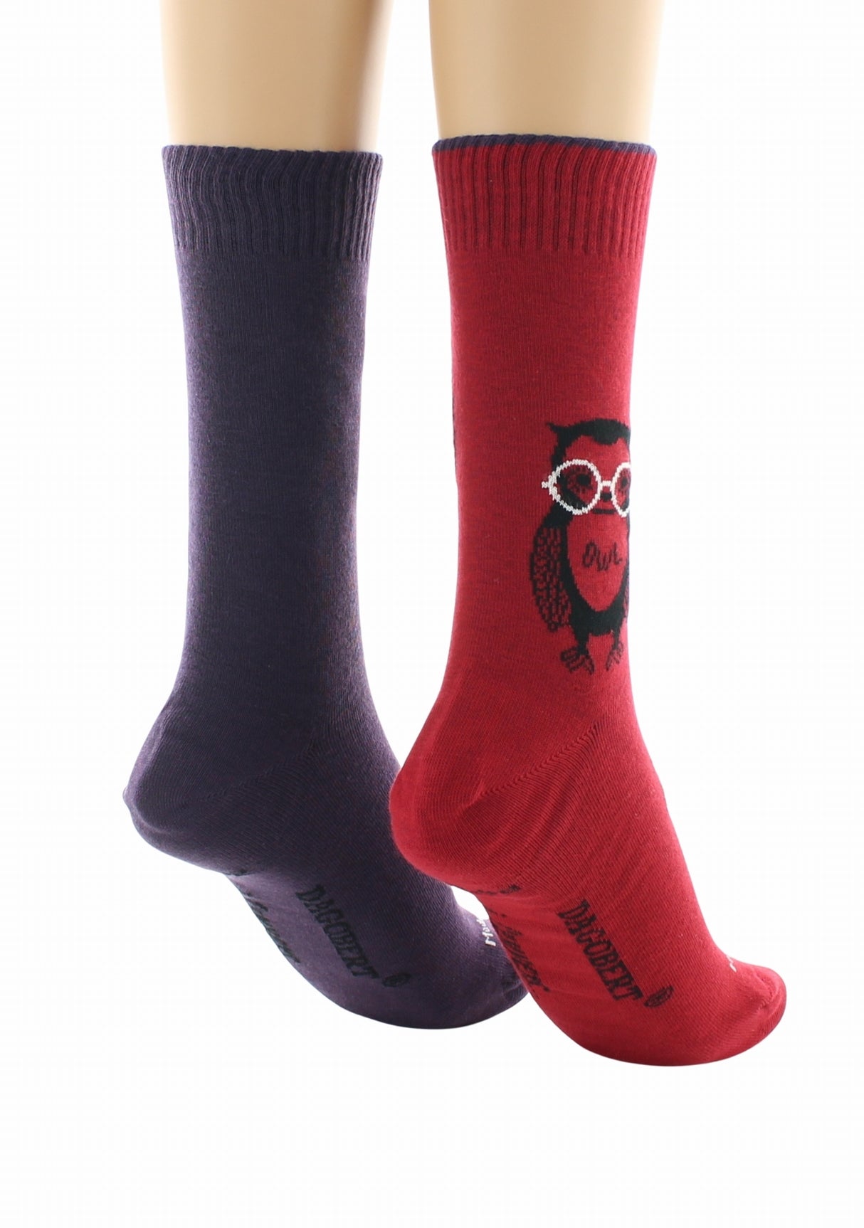 Doubles chaussettes réversibles Hibou Rouge Intérieur Vatican ROUGE-VATICAN