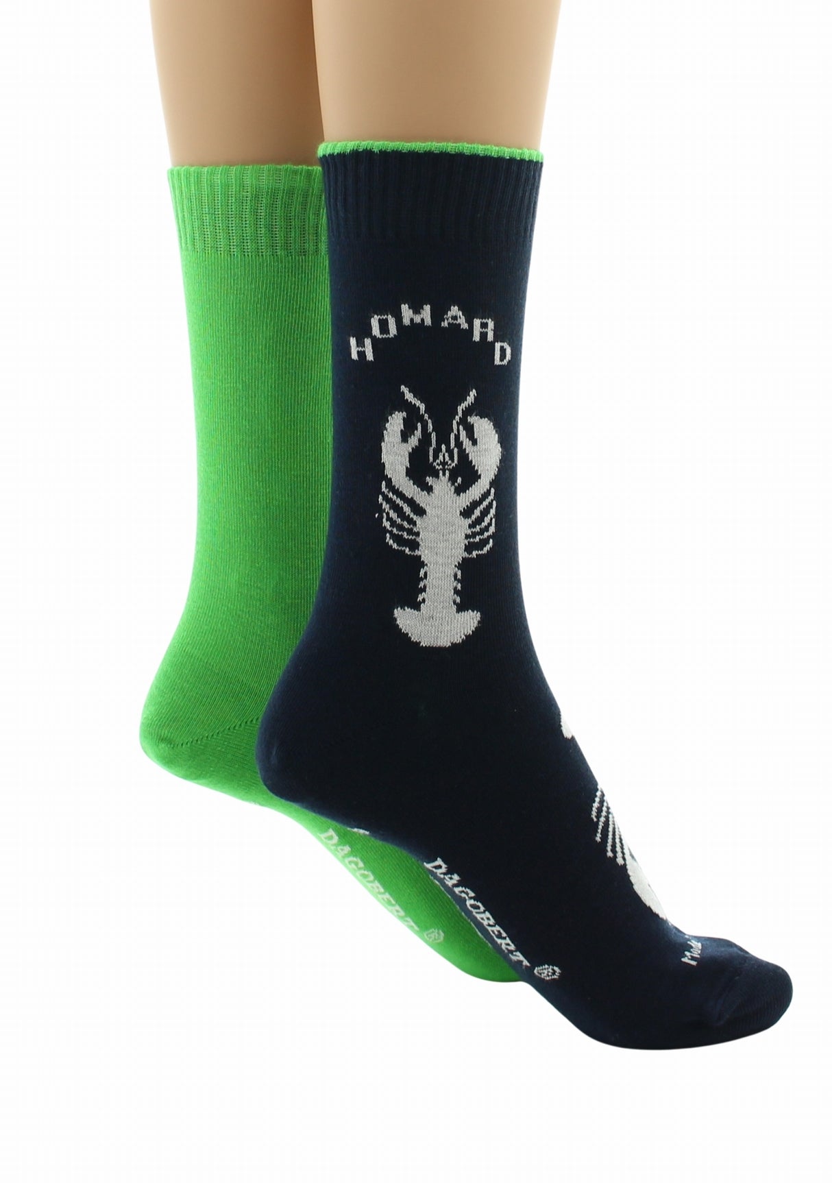 Doubles chaussettes réversibles Homard Marine Intérieur Vert Chlorophylle MARINE VERT CHLOROPH