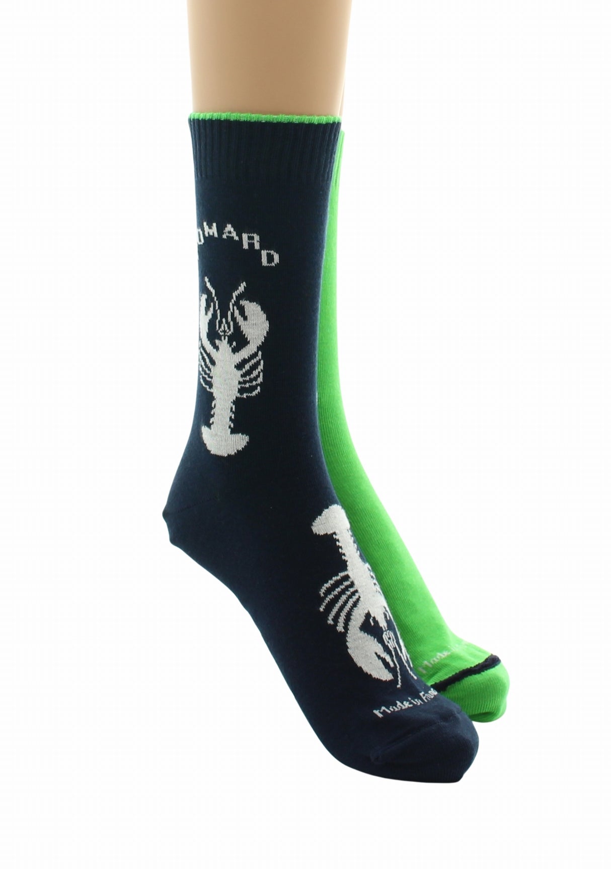 Doubles chaussettes réversibles Homard Marine Intérieur Vert Chlorophylle MARINE VERT CHLOROPH