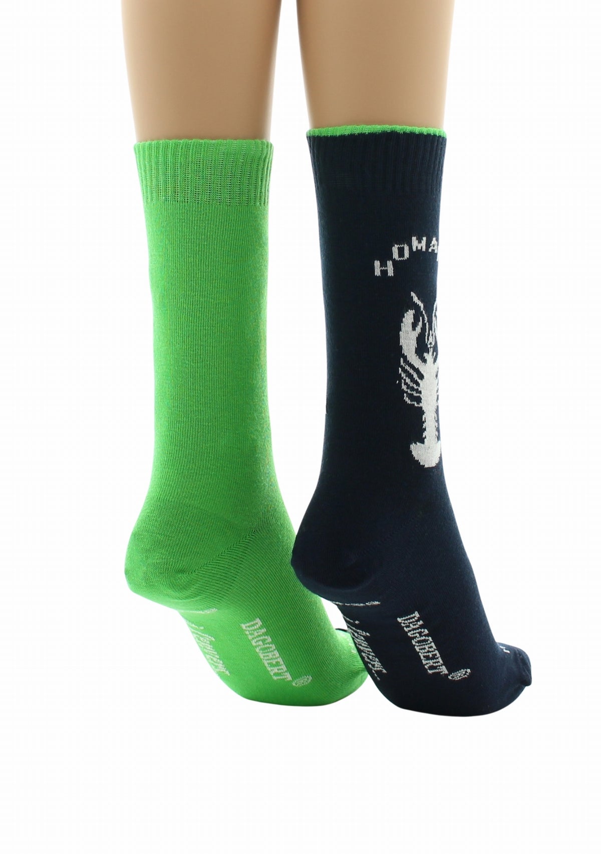 Doubles chaussettes réversibles Homard Marine Intérieur Vert Chlorophylle MARINE VERT CHLOROPH
