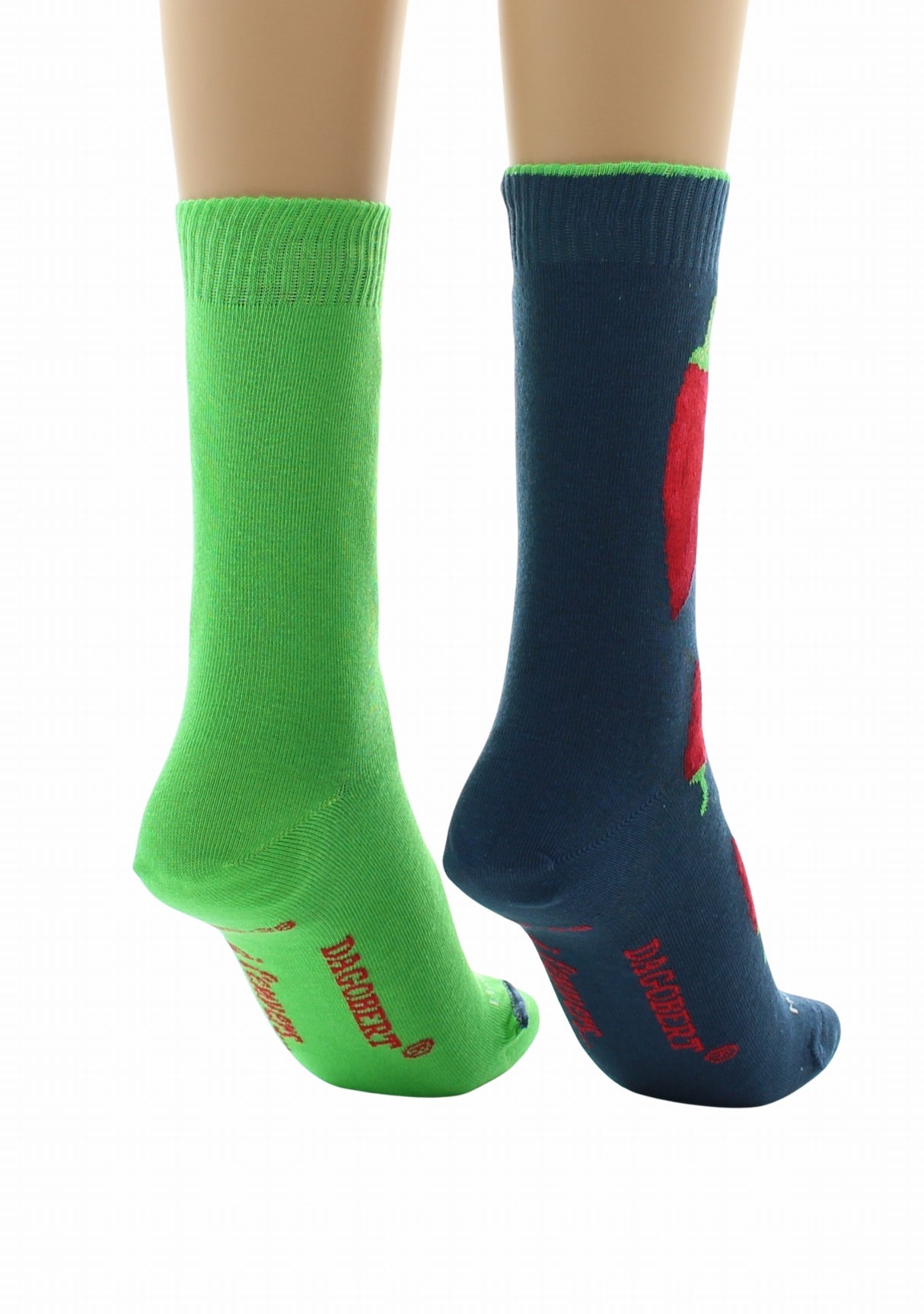 Doubles chaussettes réversibles Piments Vert de gris Intérieur Vert VERT DE GRIS-VERT
