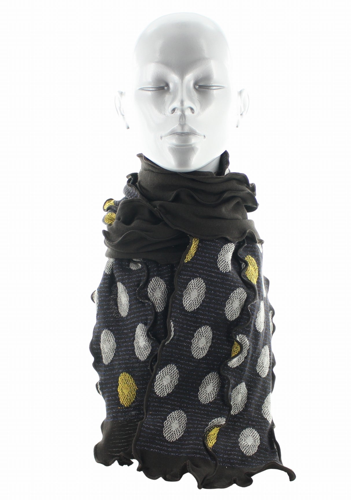 Écharpe femme coton Berthe Fleurs Graphiques MOKA