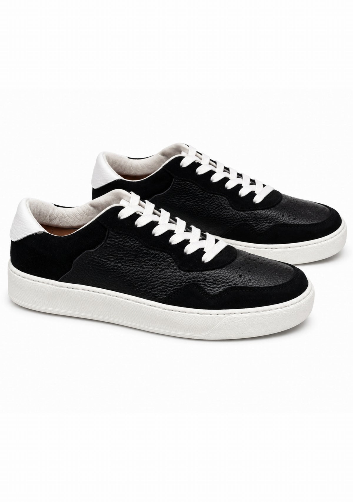 Ector 240 Cuir Blanc/Vert - Sneakers Made in France NOIR