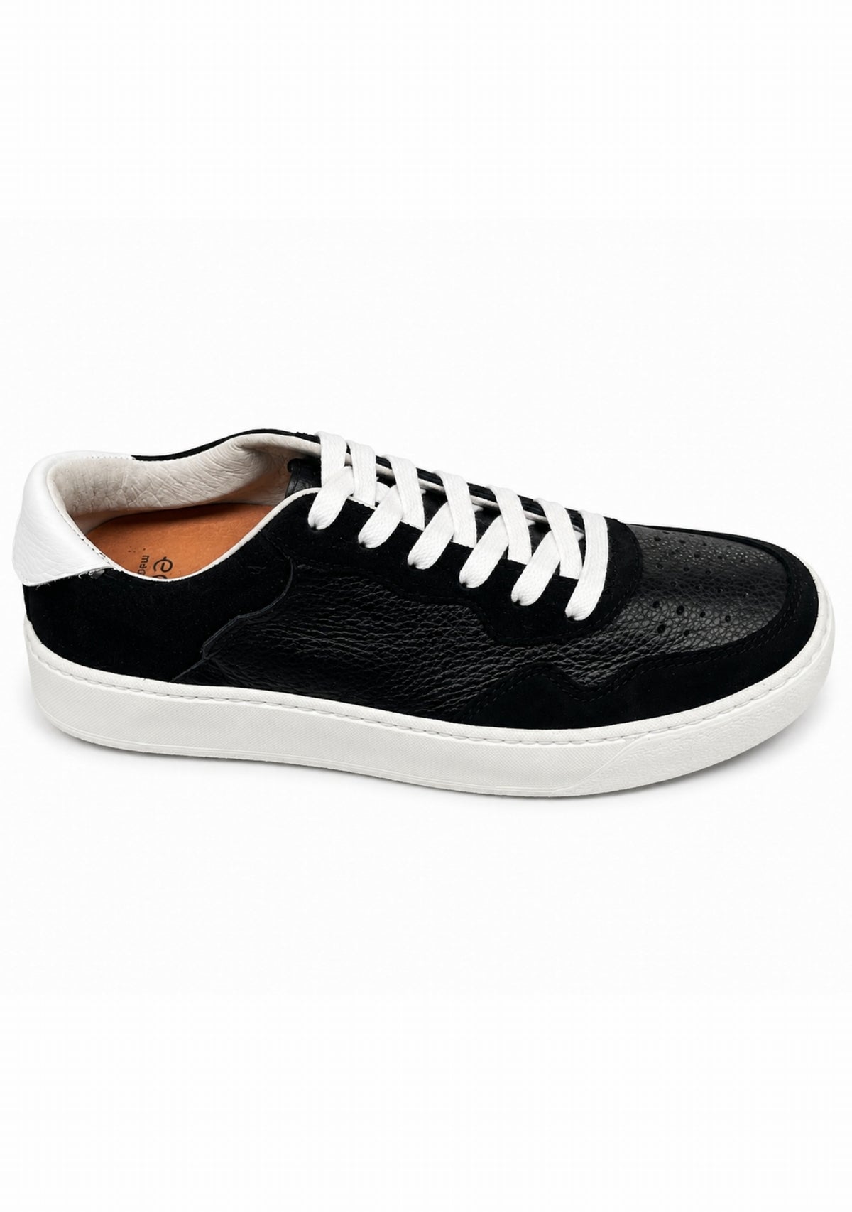 Ector 240 Cuir Blanc/Vert - Sneakers Made in France NOIR