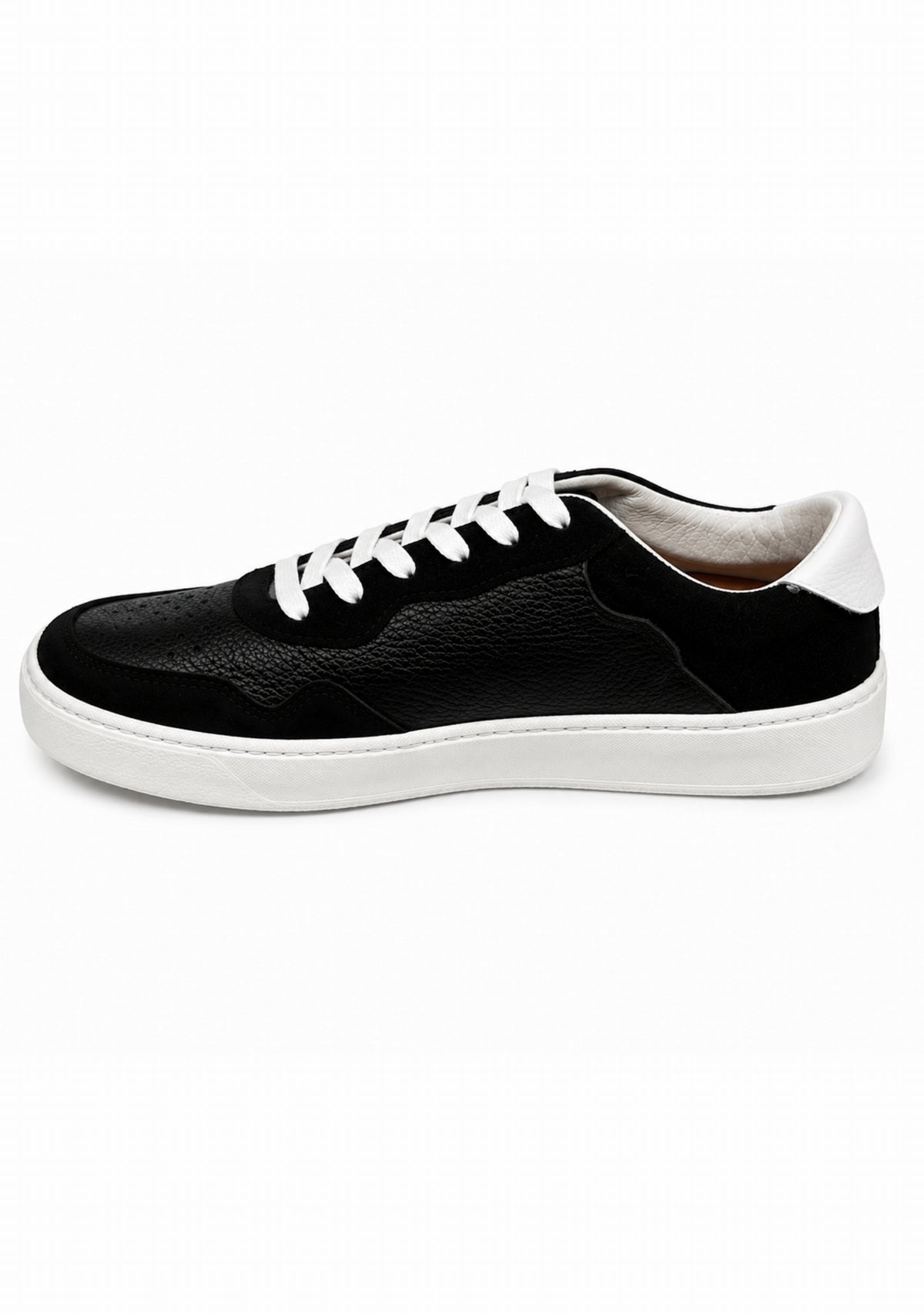 Ector 240 Cuir Blanc/Vert - Sneakers Made in France NOIR