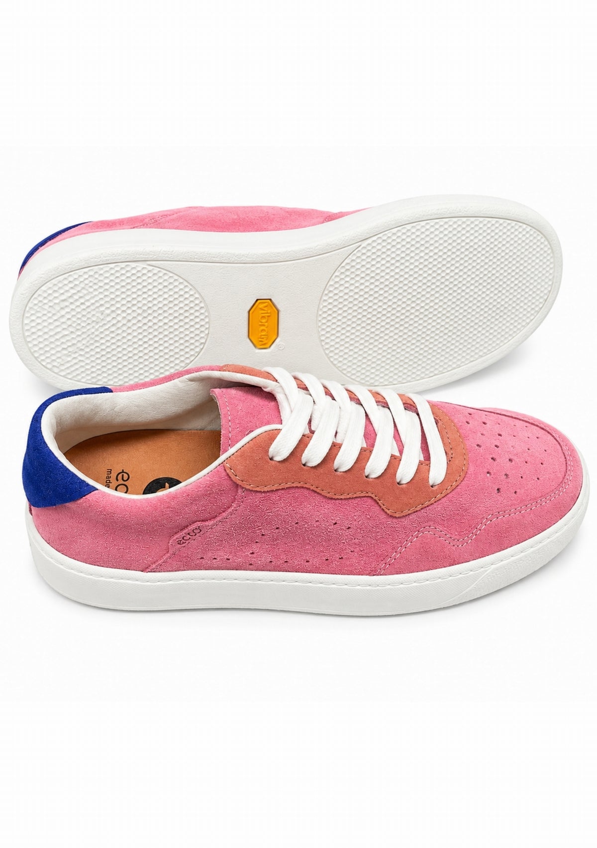 Ector 240 Cuir Blanc/Vert - Sneakers Made in France ROSE BLEU