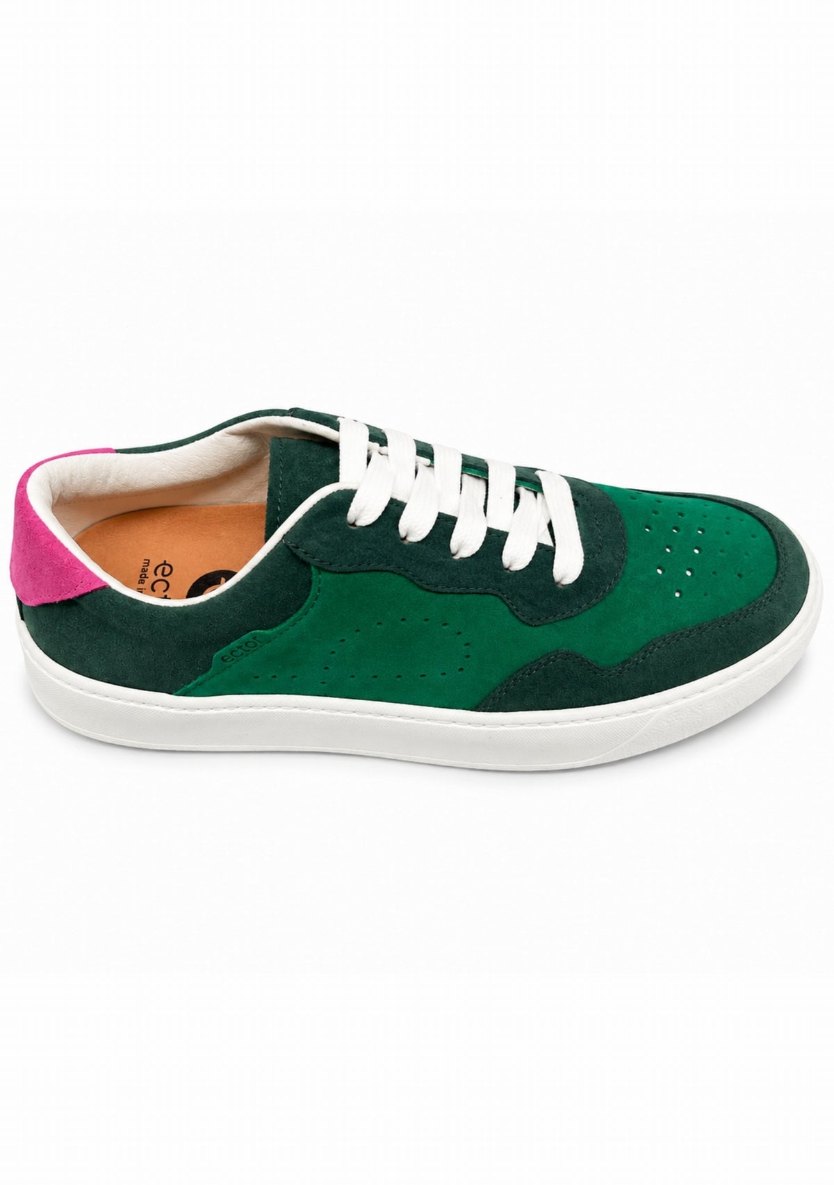 Ector 240 Cuir Blanc/Vert - Sneakers Made in France VERT ROSE