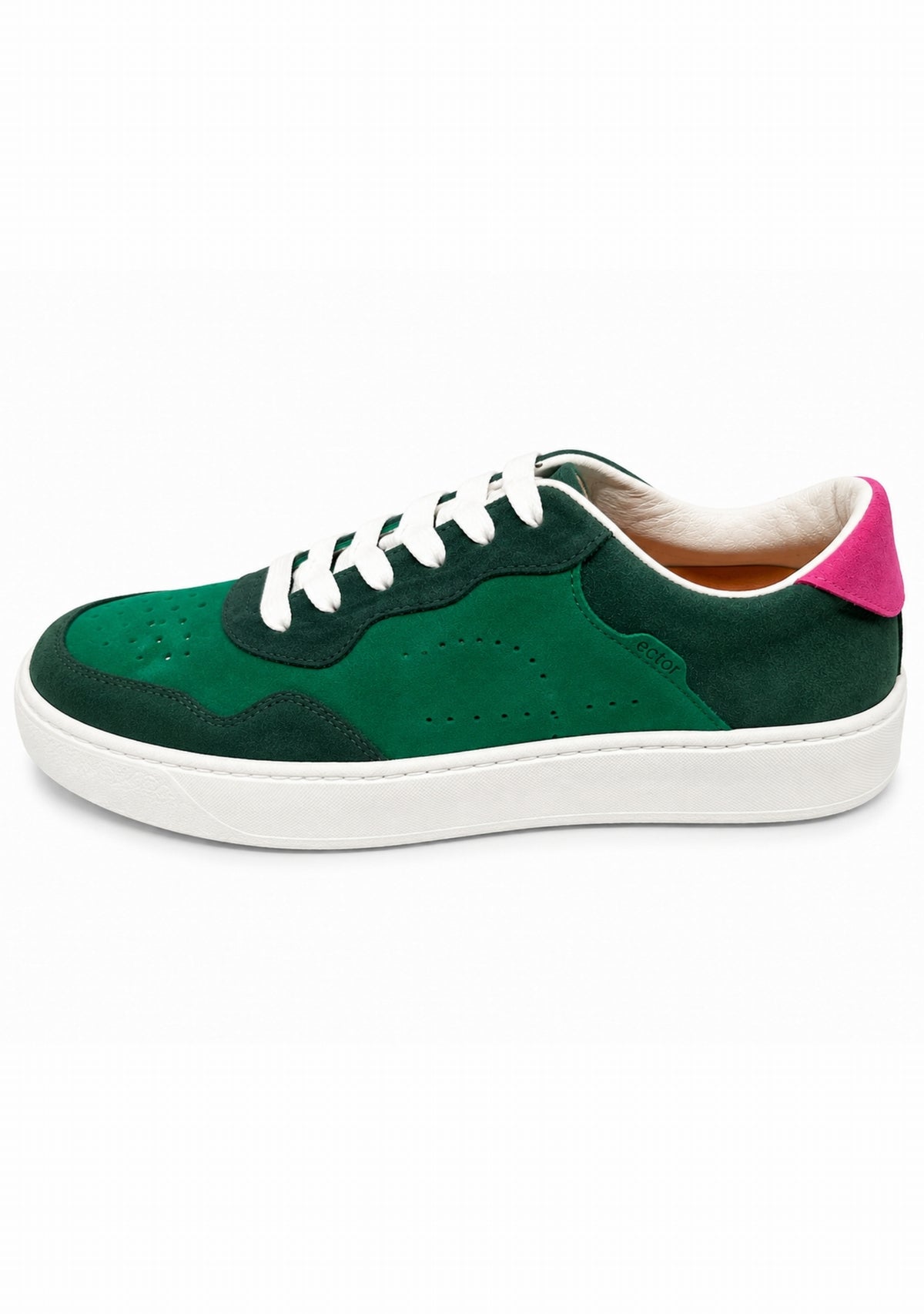 Ector 240 Cuir Blanc/Vert - Sneakers Made in France VERT ROSE