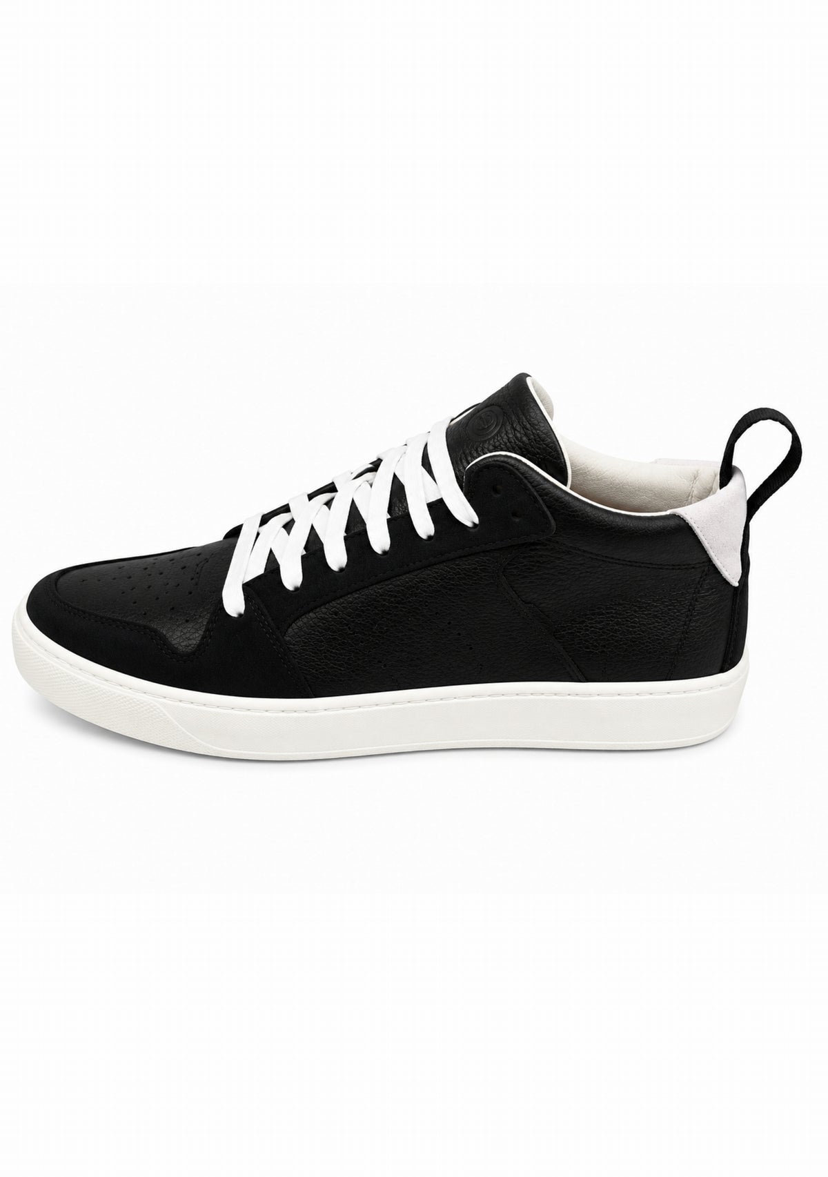 Ector 241 Blanc / Bleu – Sneakers montantes en cuir Made in France NOIR