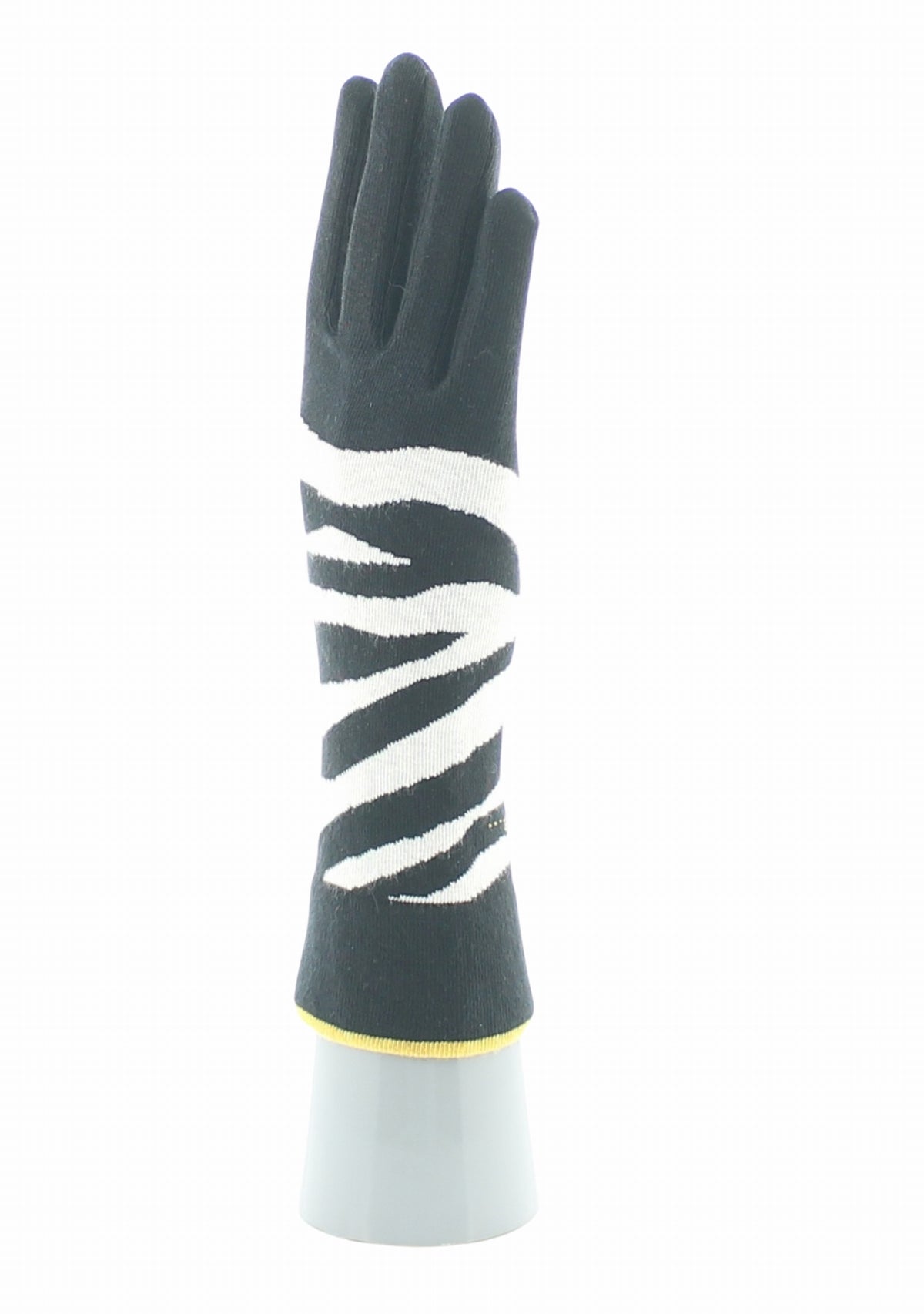 Gants coton femme Berthe Zèbre NOIR/BLANC