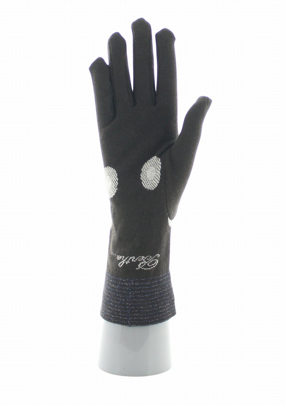 Gants femme coton Berthe Fleurs Graphiques MOKA