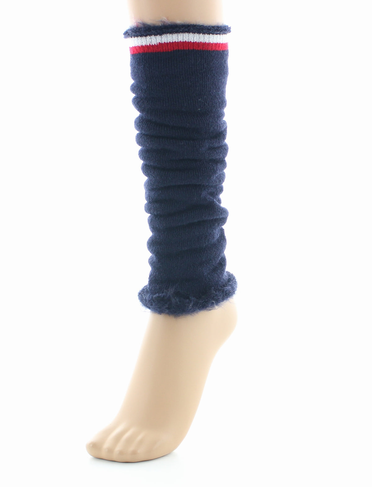 Guêtres femme laine grattée marine BLEU MARINE
