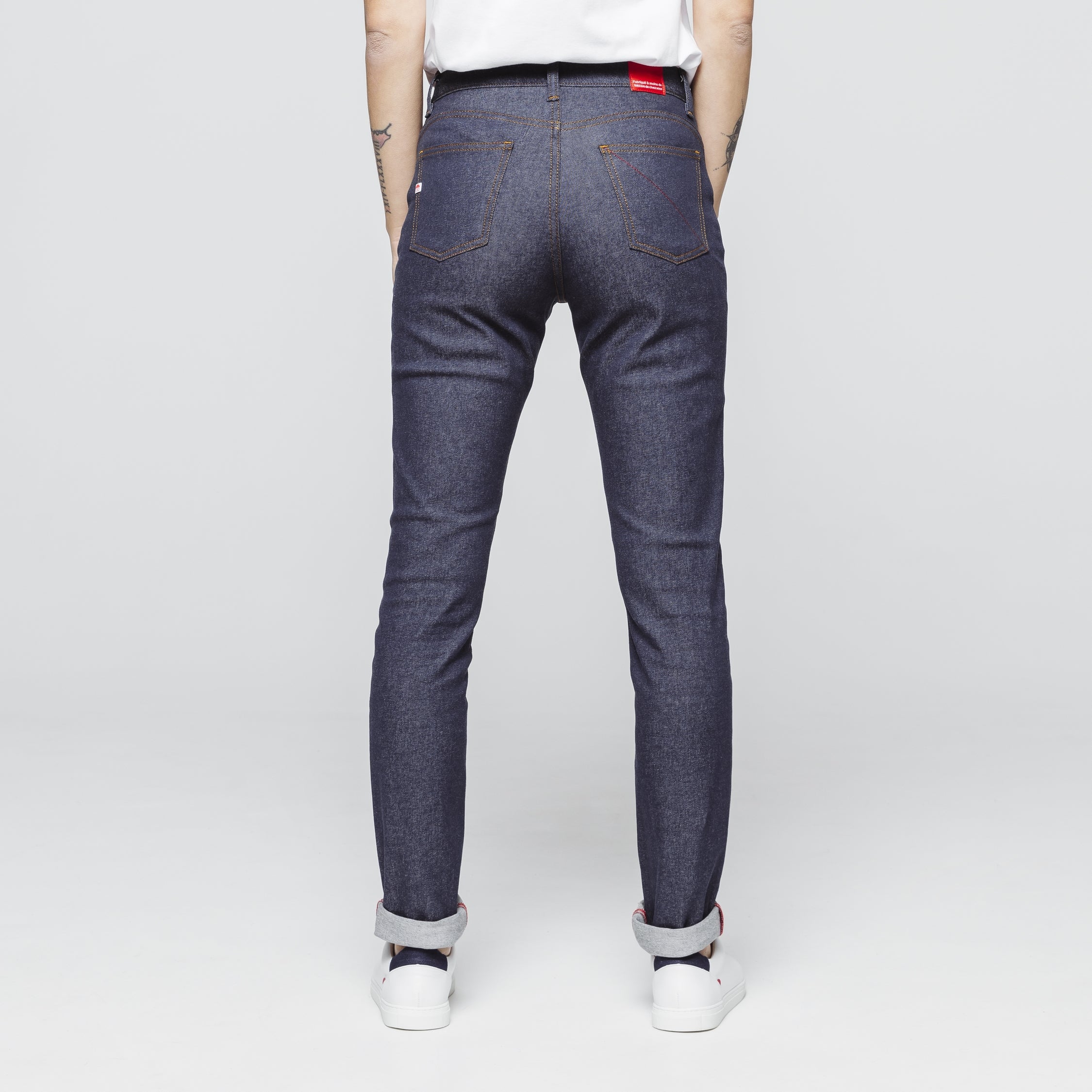 Jean fuselé taille haute 254 FiliDenim Flex bleu