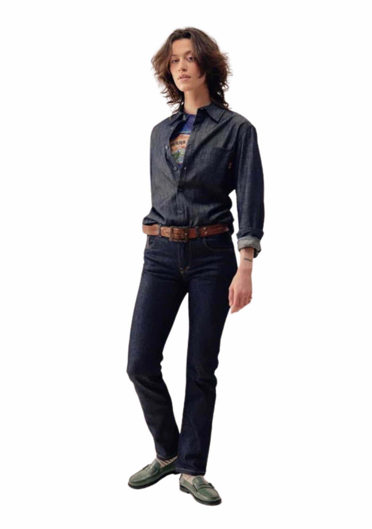 Jeans femme Anaïs bleu Dao – Coupe droite taille standard – Made in France BLEU