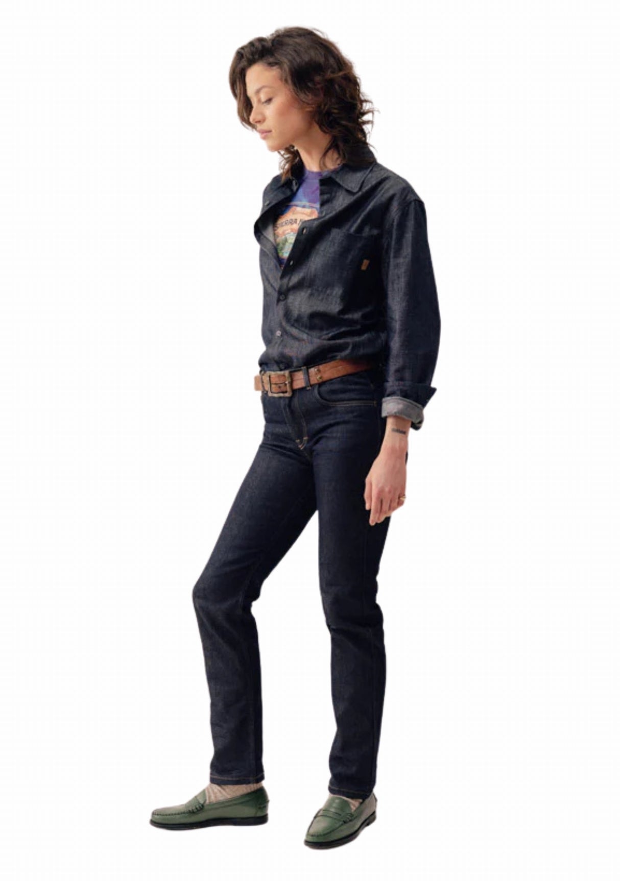 Jeans femme Anaïs bleu Dao – Coupe droite taille standard – Made in France BLEU