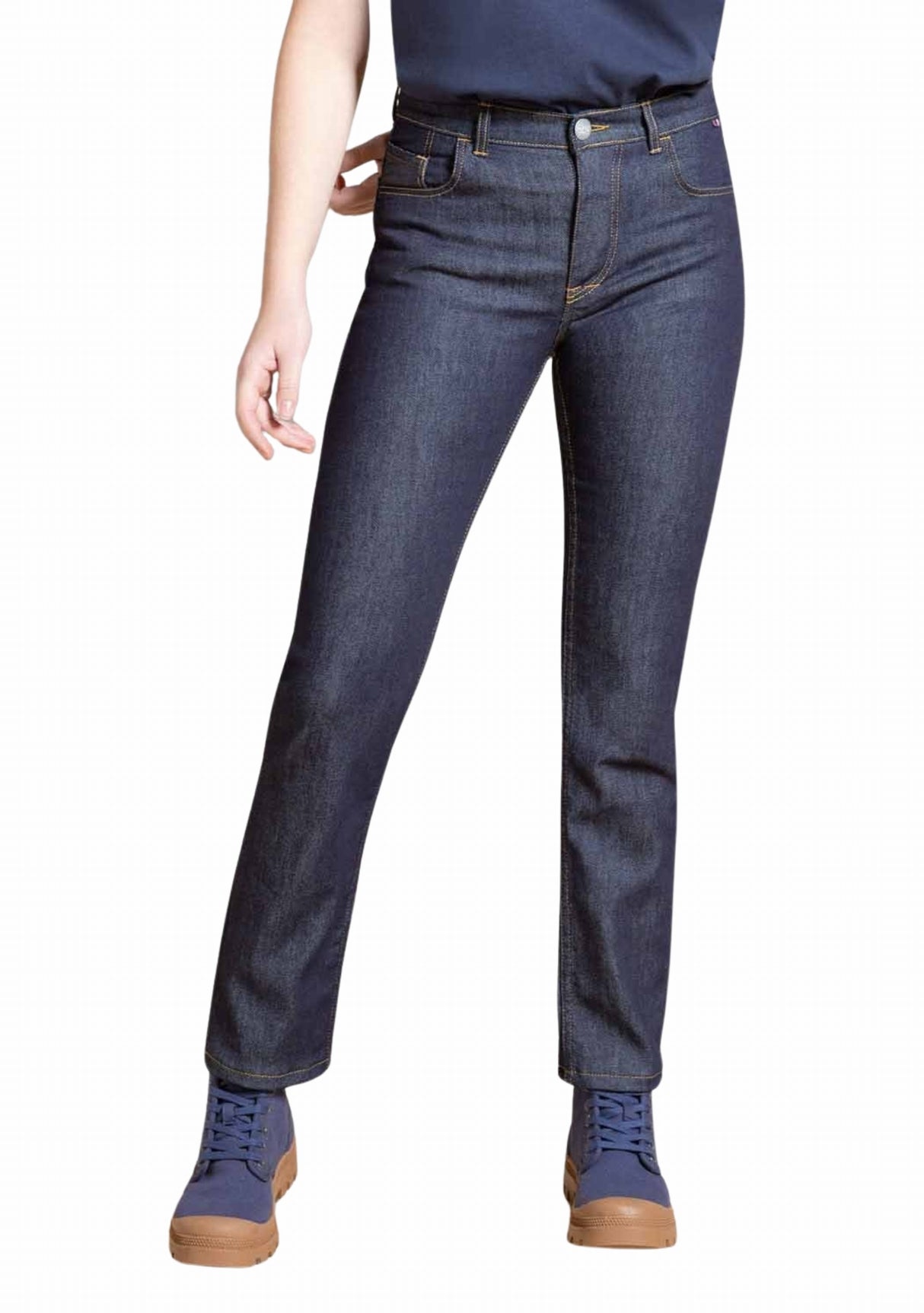 Jeans femme Anaïs bleu Dao – Coupe droite taille standard – Made in France BLEU