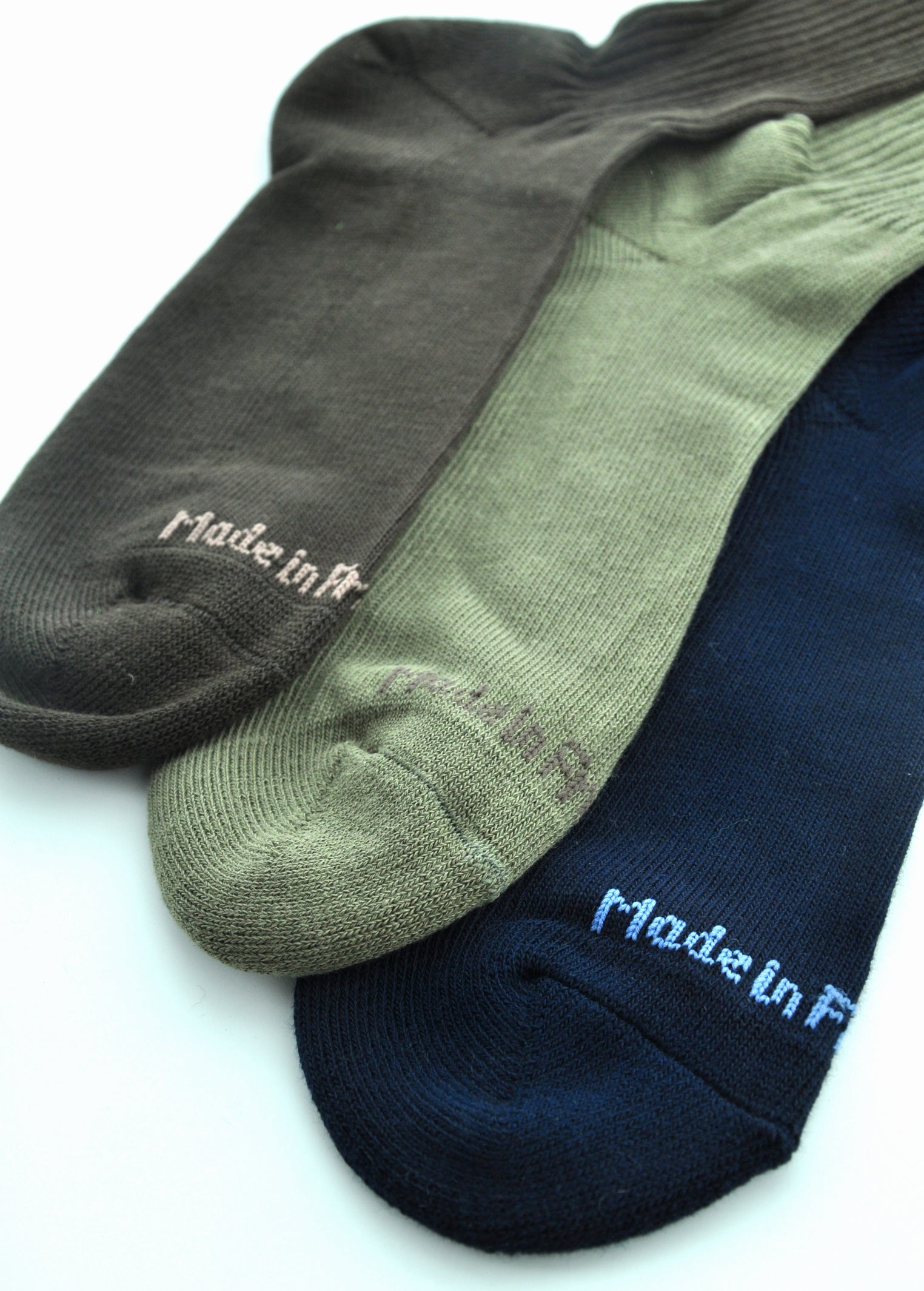 Lot 3 paires de mi-chaussettes homme en coton et semelle bouclette ASSORTI