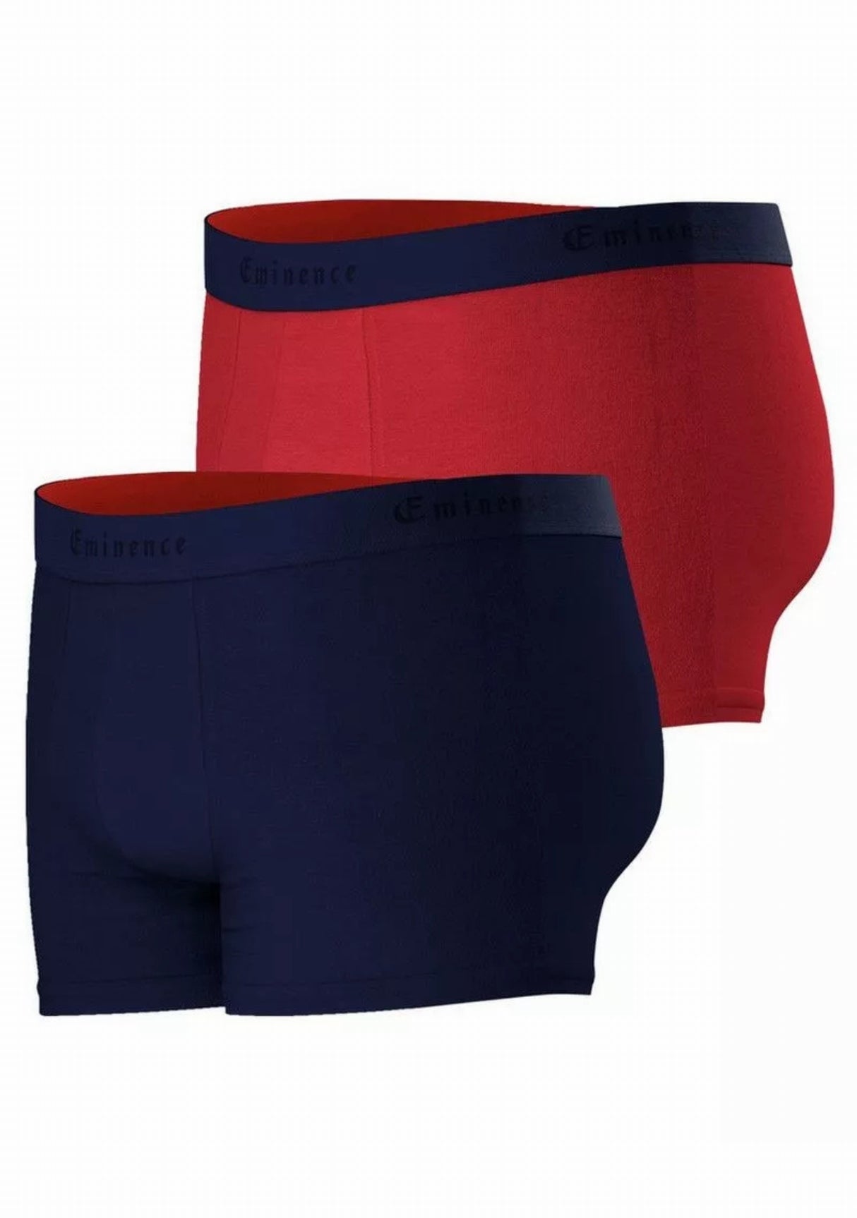Lot de deux boxers homme en coton marine et rouge MARINE/ROUGE