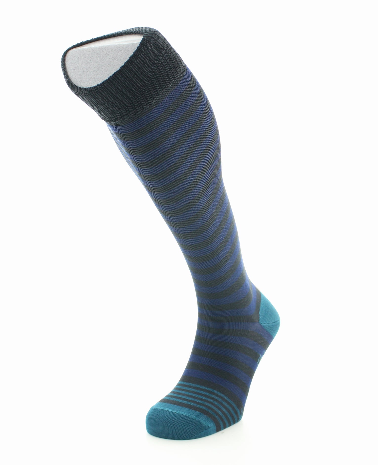 Mi-bas en fil d’Écosse pour homme Berthe Bleu Roi/Gris Bleu/Canard BLEU CANARD