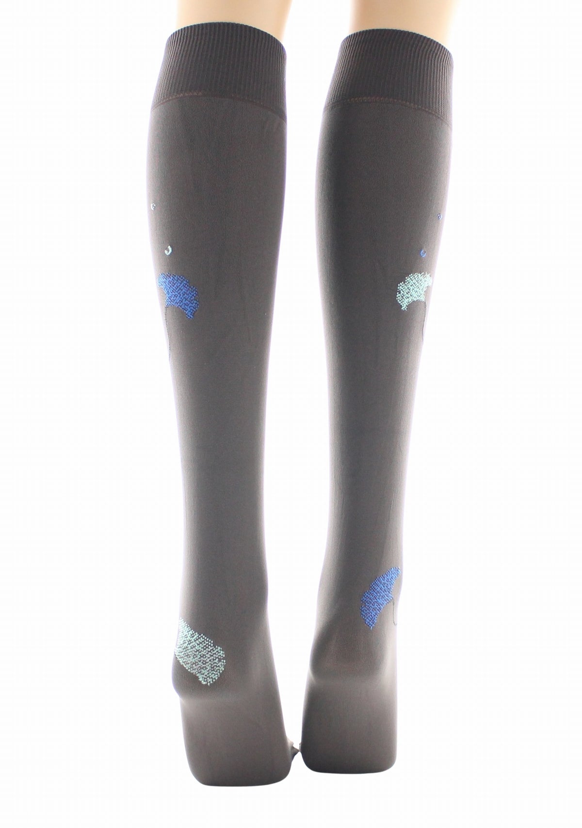 Mi-bas femme 40 deniers Berthe Albizia Marron/Bleu/Vert MARRON