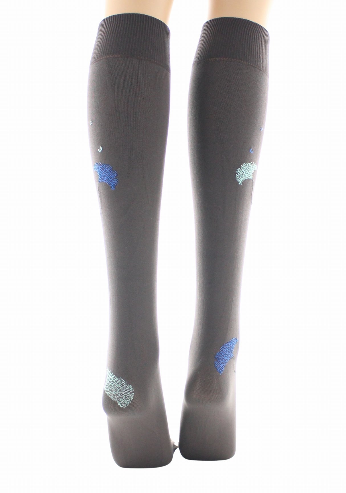 Mi-bas femme 40 deniers Berthe Albizia Marron/Bleu/Vert MARRON