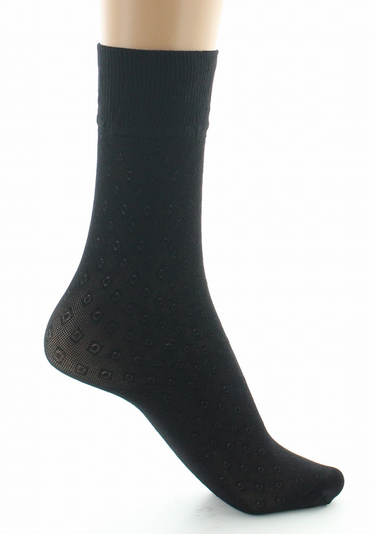 Mi-chaussettes femme 30D dentelle noir NOIR