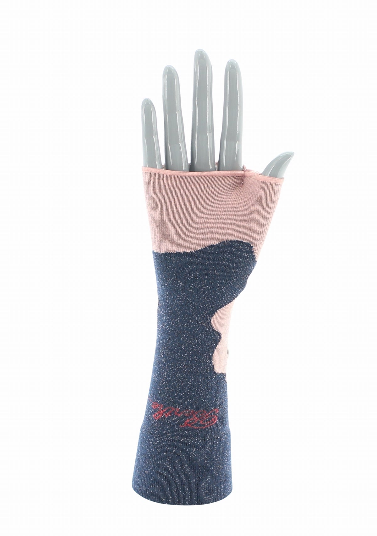 Mitaines femme Berthe Cavalière BLEU NUIT/ROSE