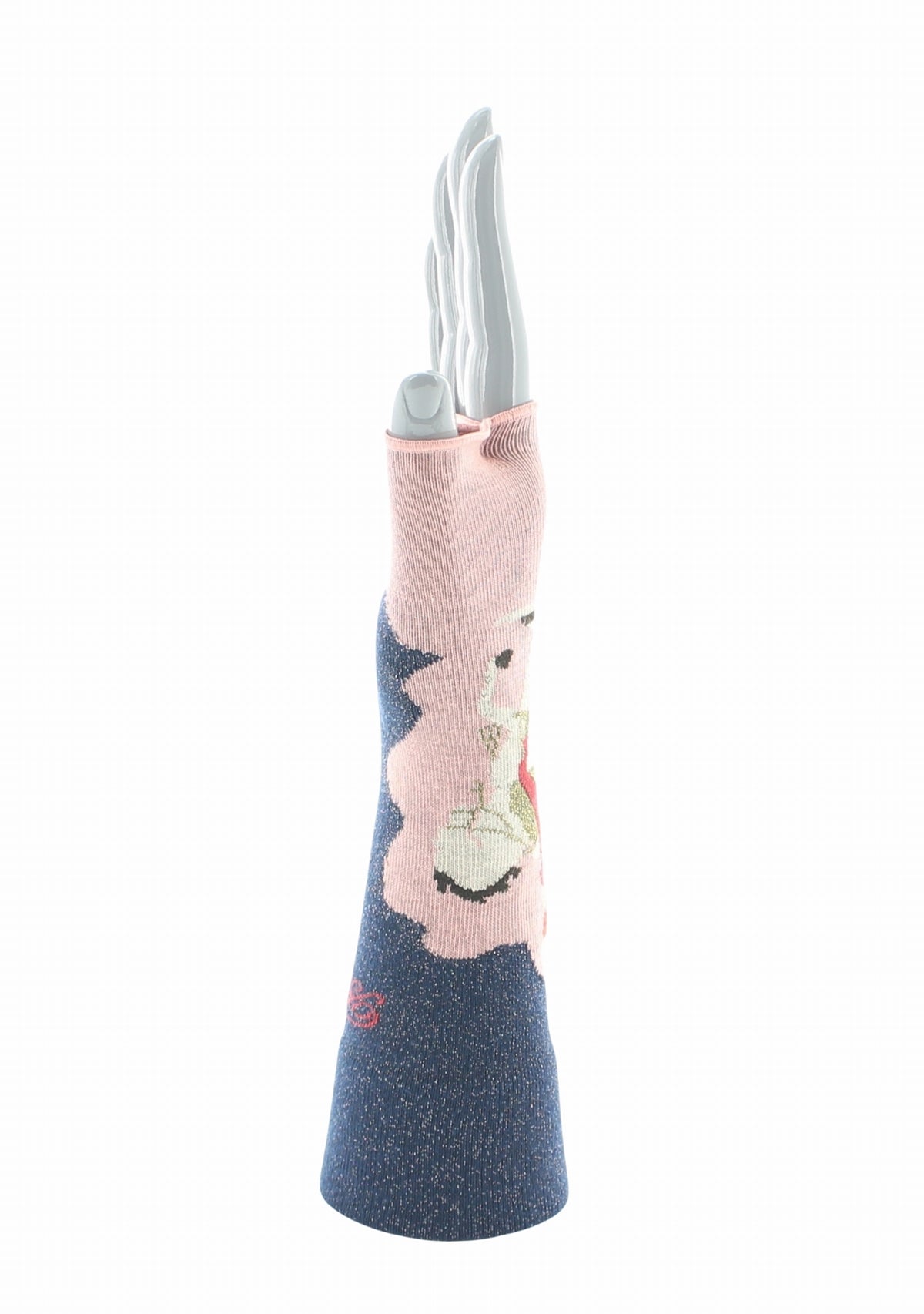 Mitaines femme Berthe Cavalière BLEU NUIT/ROSE