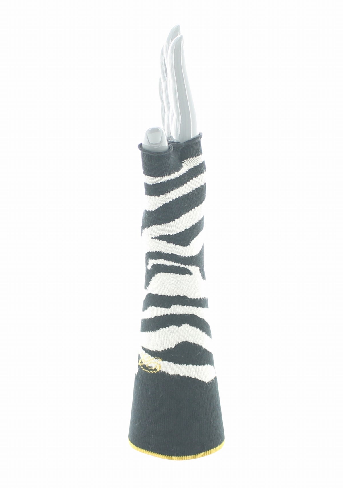 Mitaines femme coton Berthe Zèbre NOIR/BLANC