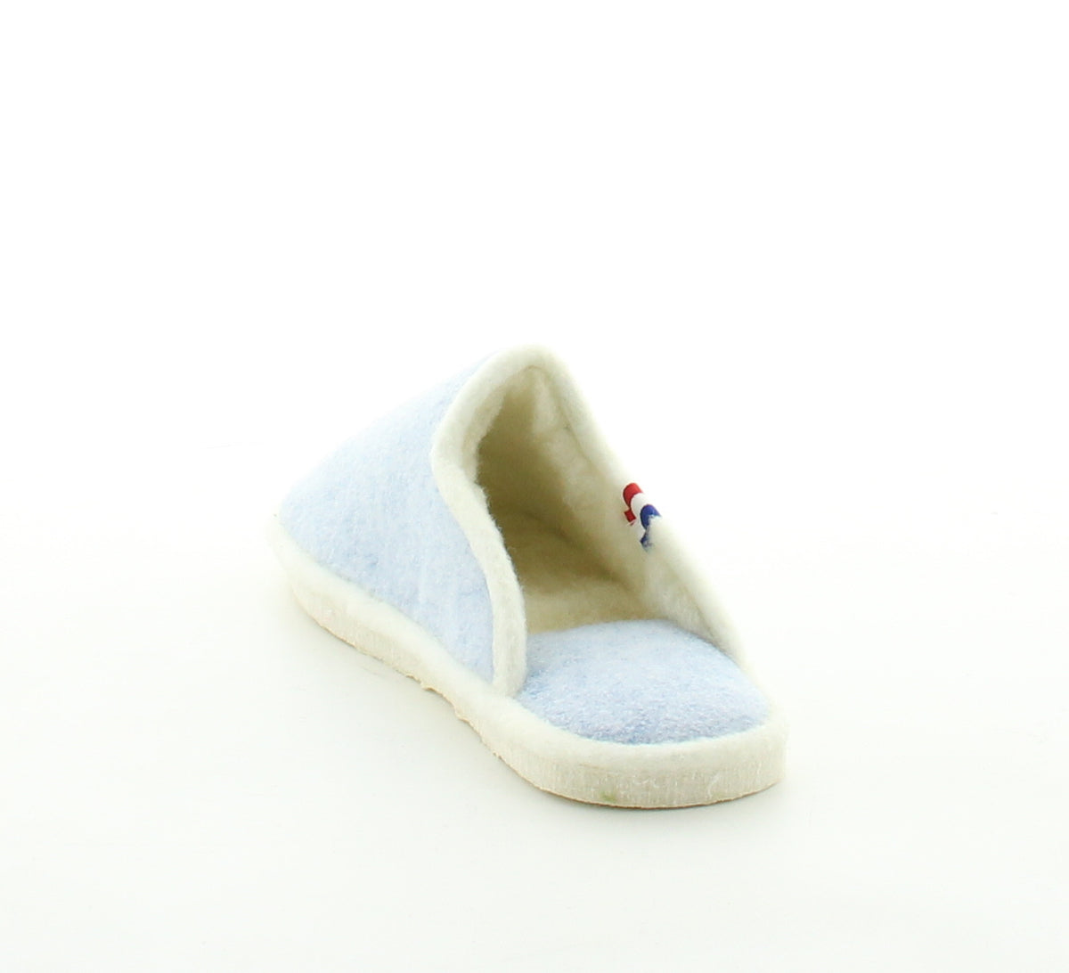 Mules femme laine bleu ciel chiné BLEU CIEL CHINE