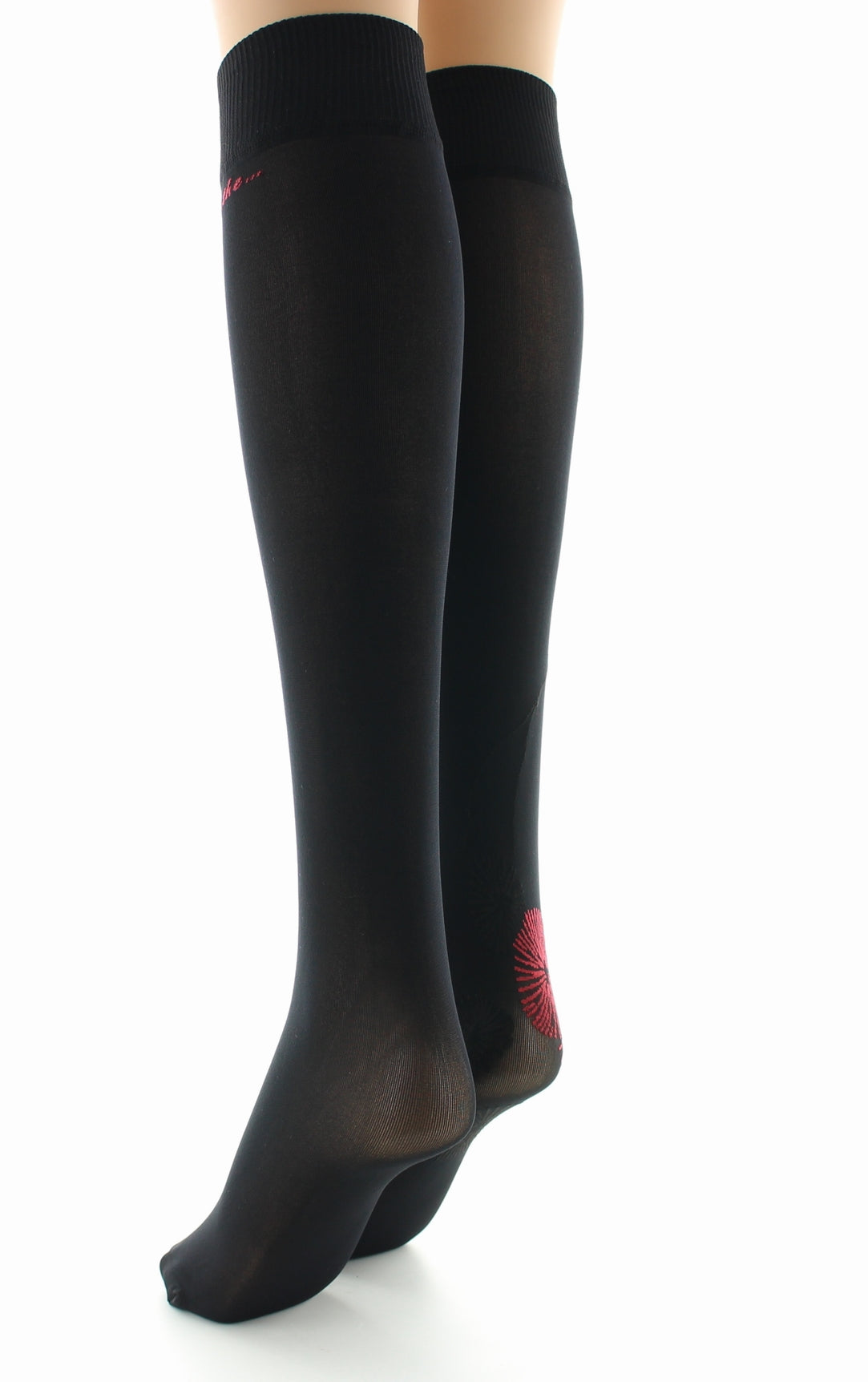 Pack 2 paires Mi-bas Feu d'Artifice rouge et noir ROUGE FOND NOIR