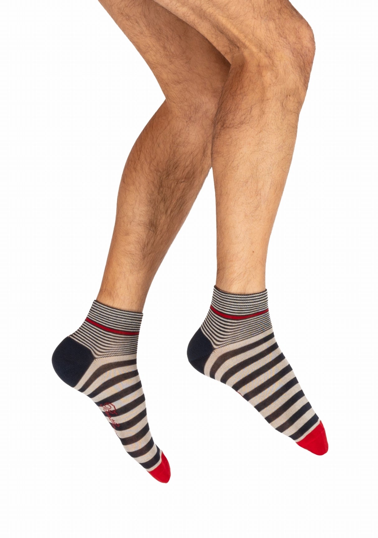 PACK de Socquettes unies marines et rayées MARINE-ECRU