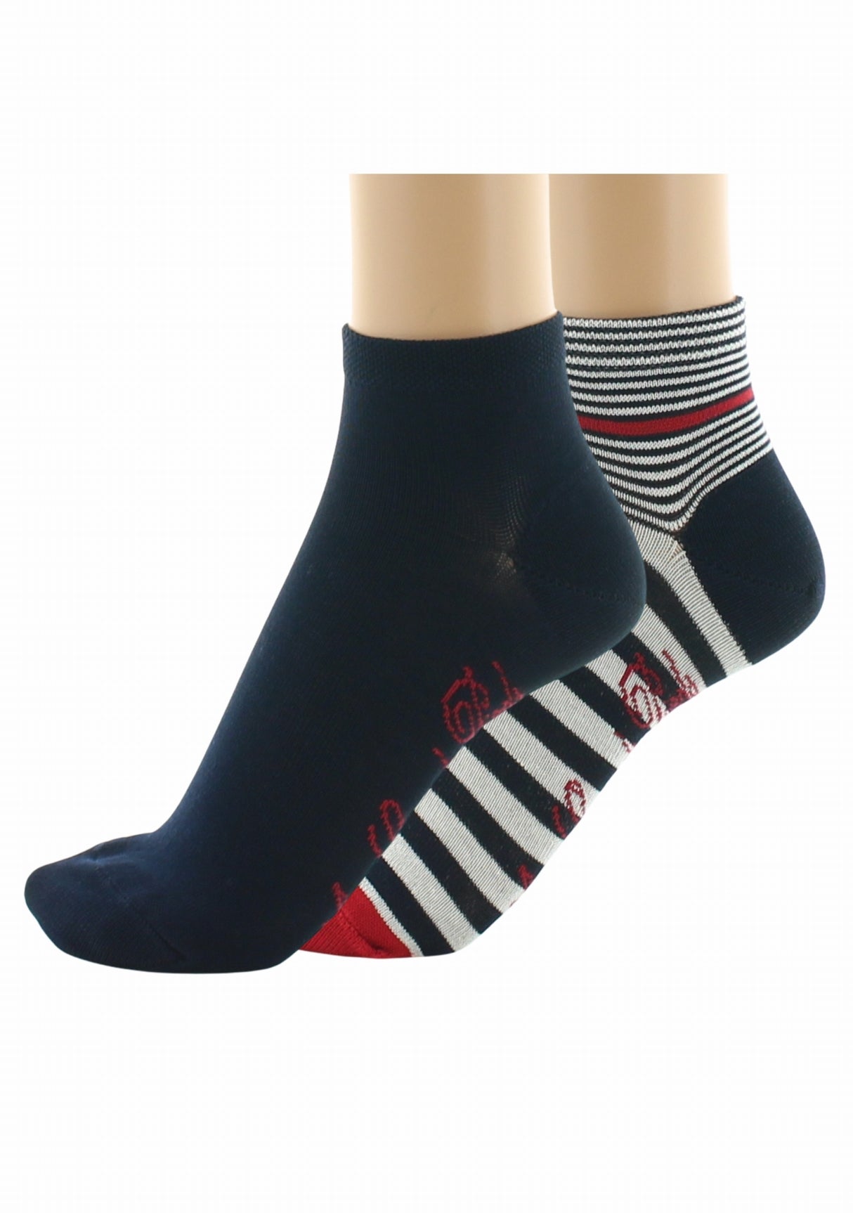 PACK de Socquettes unies marines et rayées MARINE-ECRU