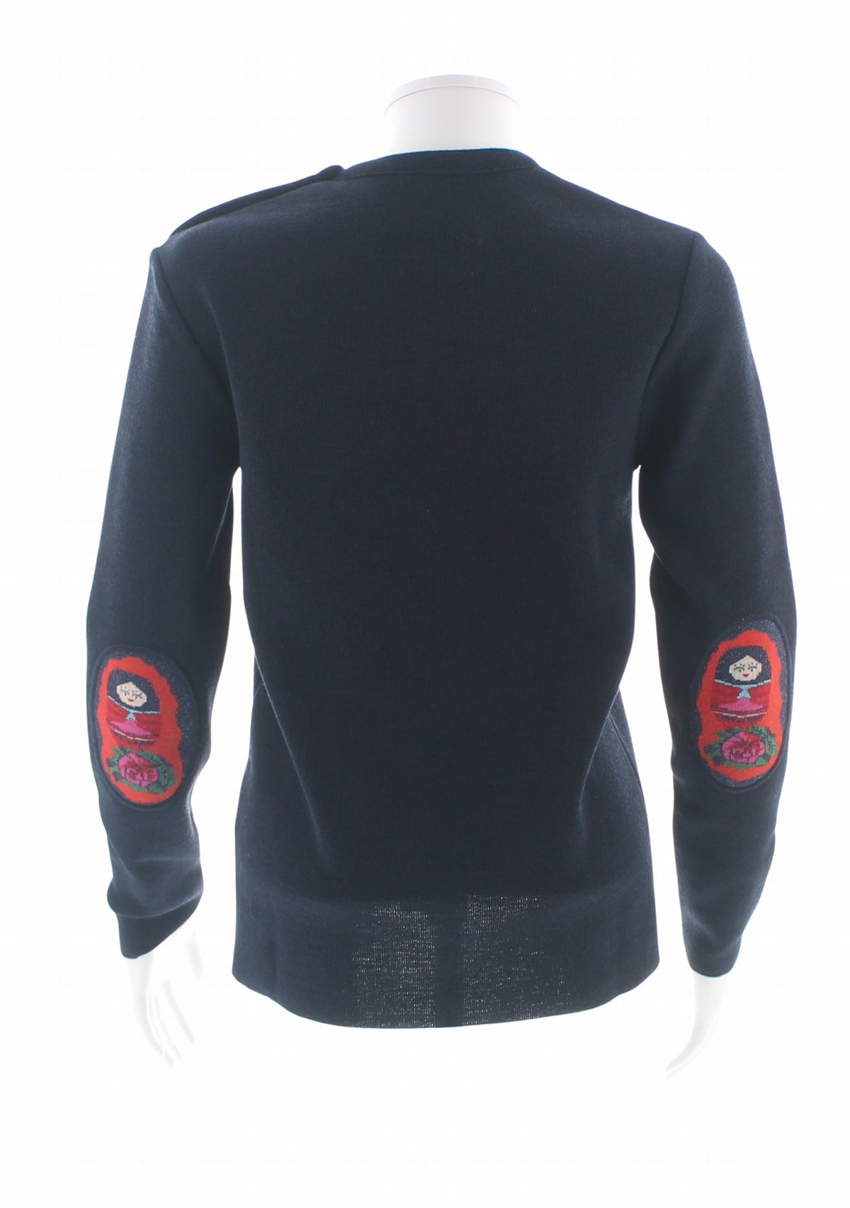 Pull marin col rond femme marine à coudières Poupée Russe MARINE